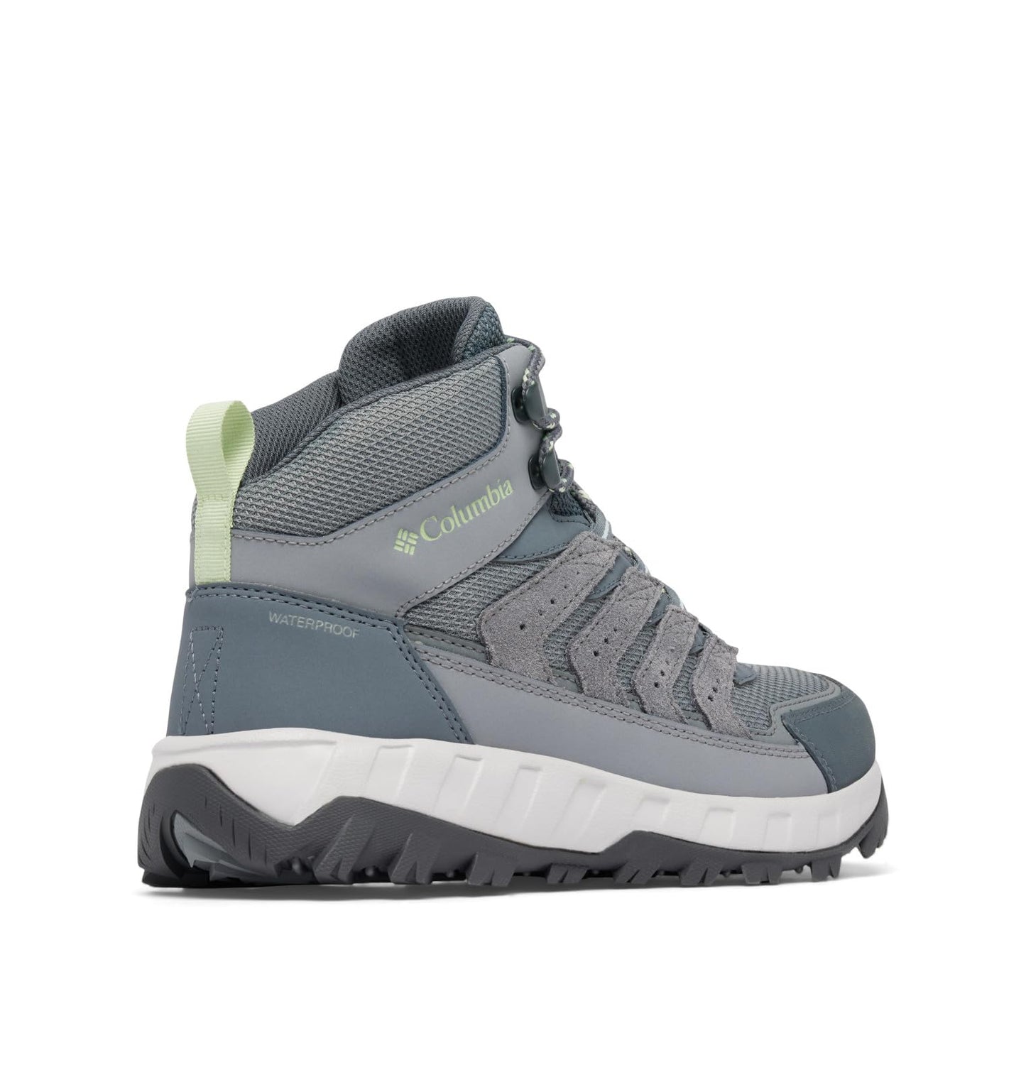 Columbia Women's Strata Trail Mid Waterproof, Titanium Grey Steel/Sage Leaf, 6