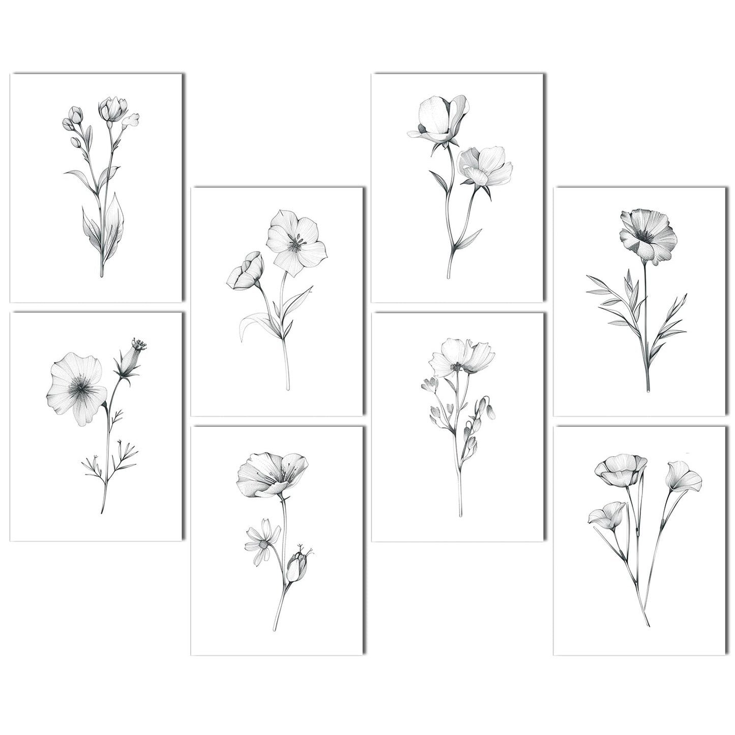 FurnoFlexArt Acoustic Panels Tiles Decorative Room Sound Proof Foam Absorbing Panels Noise Dampening Canceling Reducing Blocker for Walls(Floral Sketch)