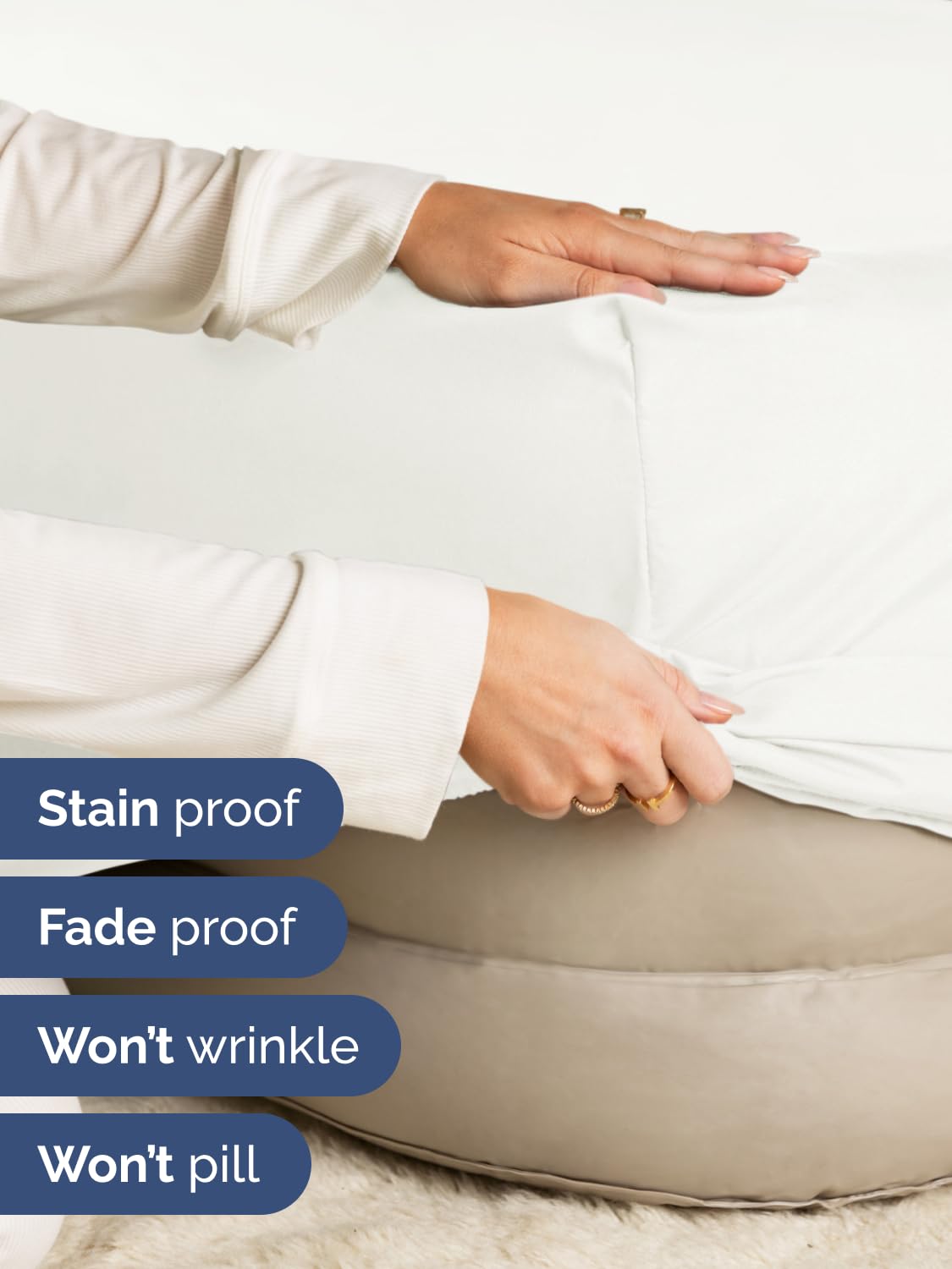 Extra Deep Queen Fitted Sheet - Hotel Luxury Single Fitted Sheet Only - Easily Fits 18 inch to 24 inch Mattress - Soft, Wrinkle Free, Breathable & Comfy Extra Deep Pockets Antique White Fitted Sheet