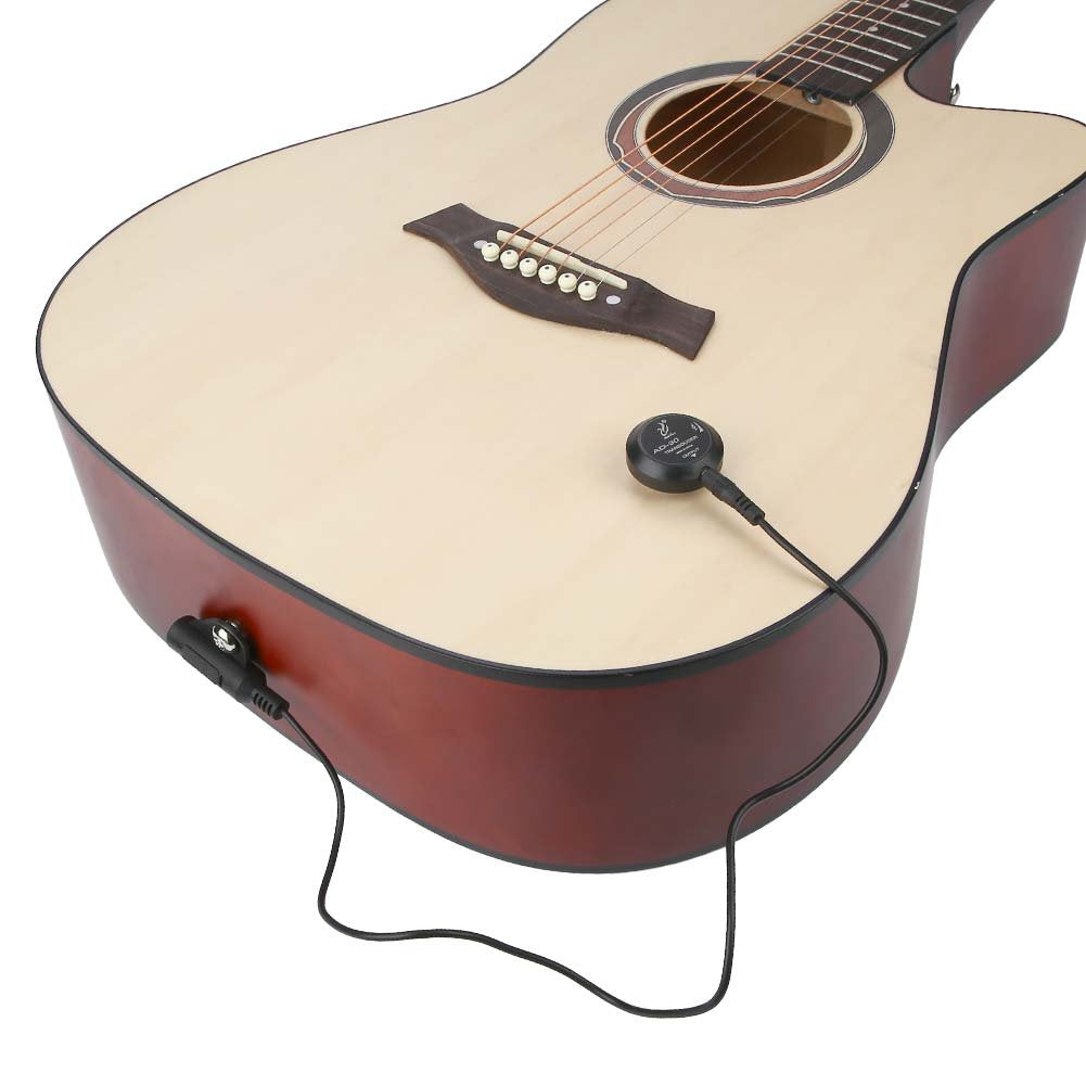 Dilwe Mini Piezo Pickup, Contact Microphone Transducer for Acoustic Guitar Violin Ukelele
