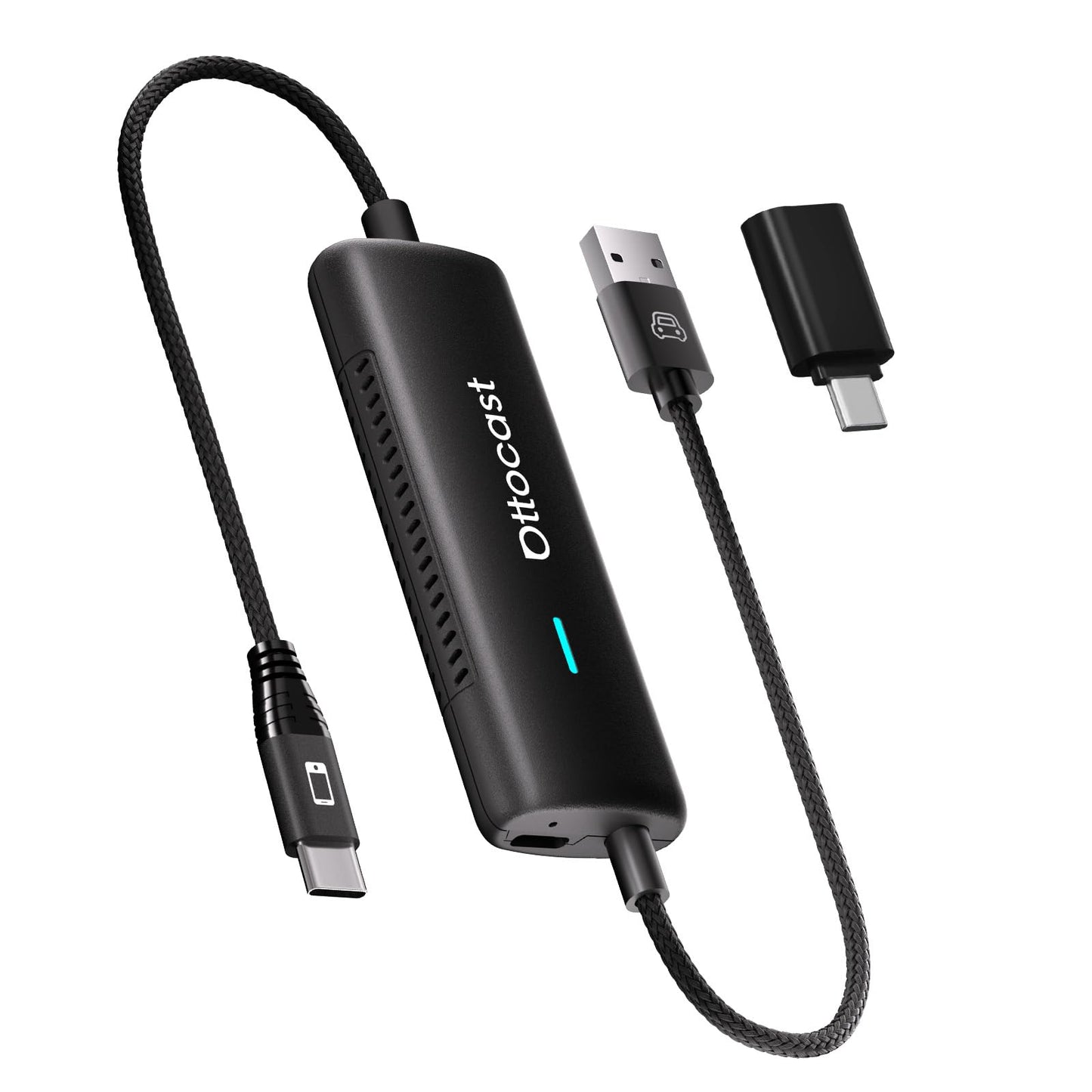 Ottocast Mirror Touch - Wireless CarPlay & Bi-Directional Phone Mirroring Adapter - Dual Mode, Plug & Play Upgrade for Factory Wired Cars (2016+)