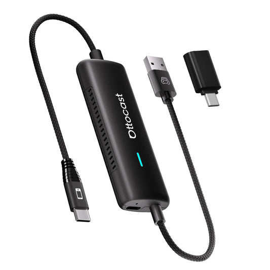 Ottocast Mirror Touch - Wireless CarPlay & Bi-Directional Phone Mirroring Adapter - Dual Mode, Plug & Play Upgrade for Factory Wired Cars (2016+)