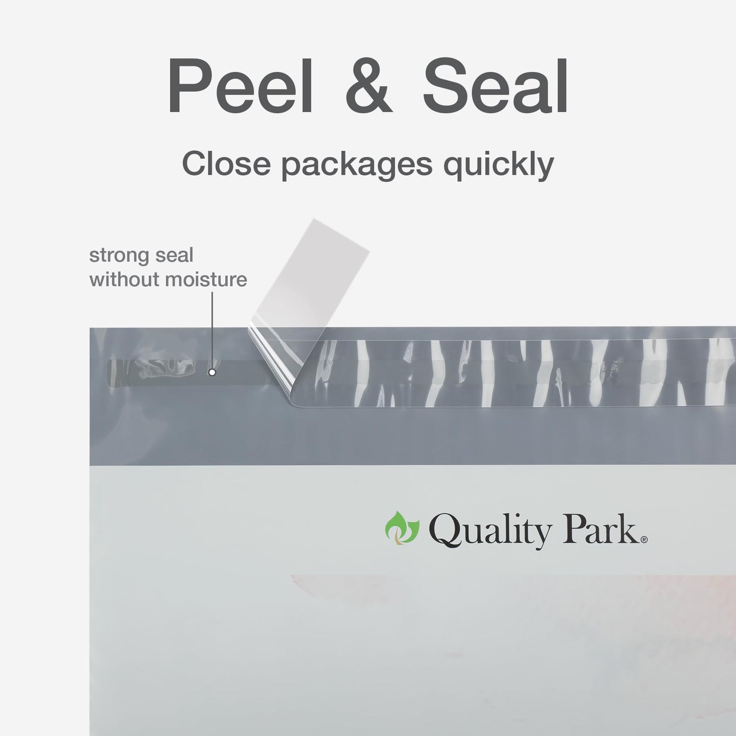 Quality Park Thank You Poly Mailers, 10 x13 Inch Shipping Envelopes, 100 Pack, Self Seal, Waterproof Shipping Bags for Clothing, Watercolor (QUA89302)