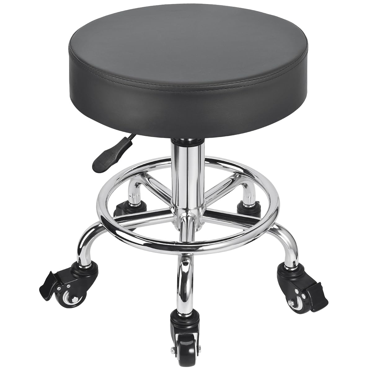 JOSTZHXIN Low Height Rolling Stool Height Adjustable Low Roller Seat, Swivel Small Chair Mechanic Stool, Short Stools for Home Office Garage Shop (Style 2)