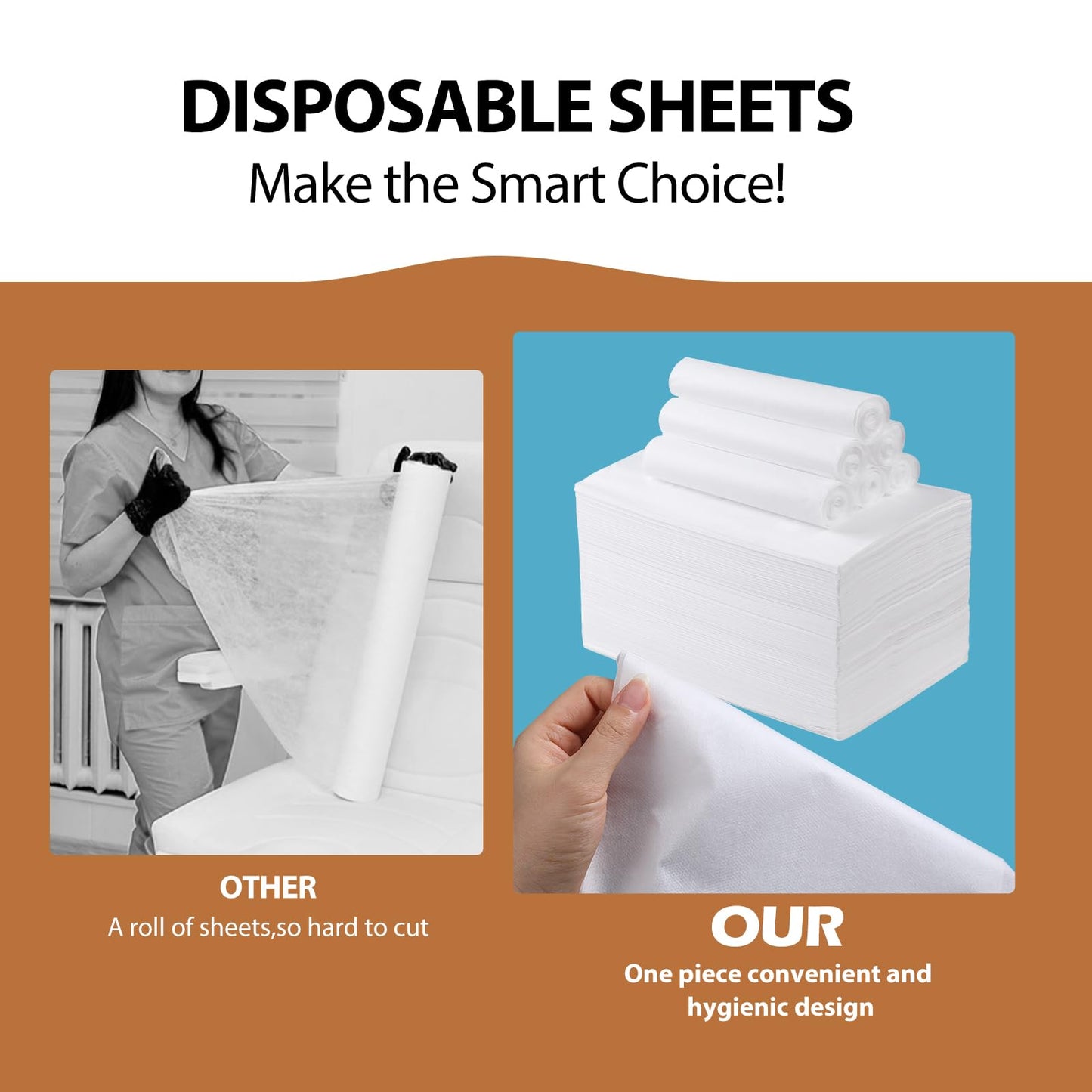 300 Pcs Disposable Bed Sheets 31" x 71" Massage Table Sheets Non Woven Fabric SPA Bed Cover Breathable for Massage Beauty Tattoos Massage Bed Cover for Ultimate Hygiene