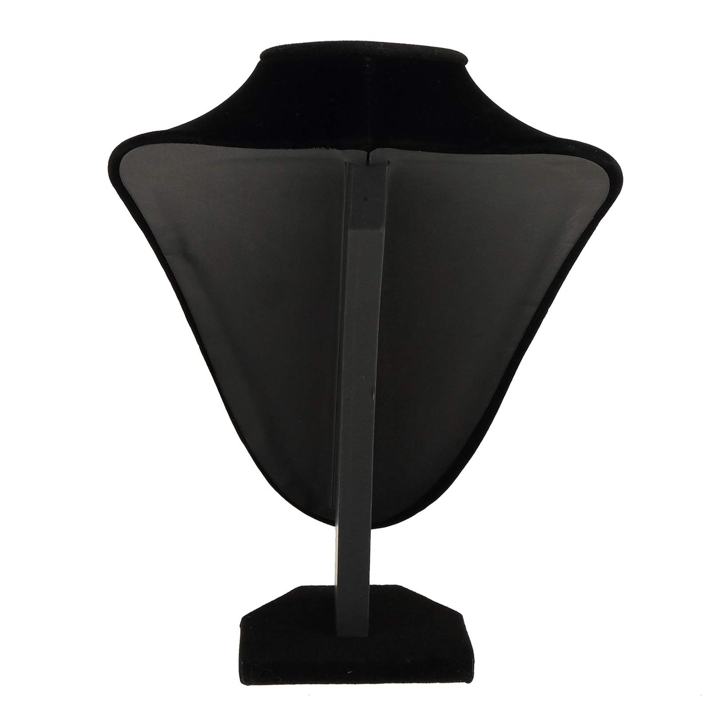 Foraineam 3 Pack Black Velvet Necklace Bust Display 3D Jewelry Chain Organizer Mannequin Model Display Stand Holder