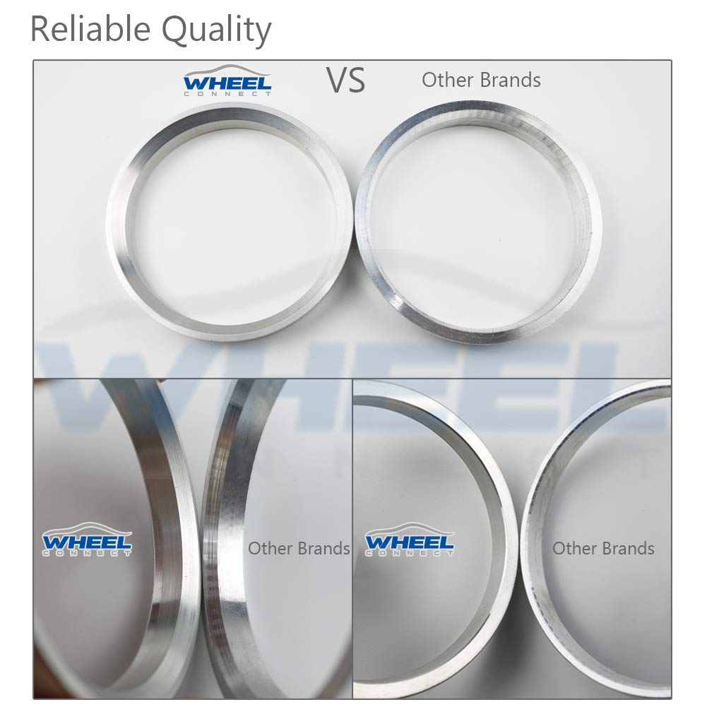 WHEEL CONNECT Hub Centric Rings, 106 to 77.8, Set of 4, Aluminium Alloy Hubrings, O.D:106 (106.1) - I.D 77.8mm. A
