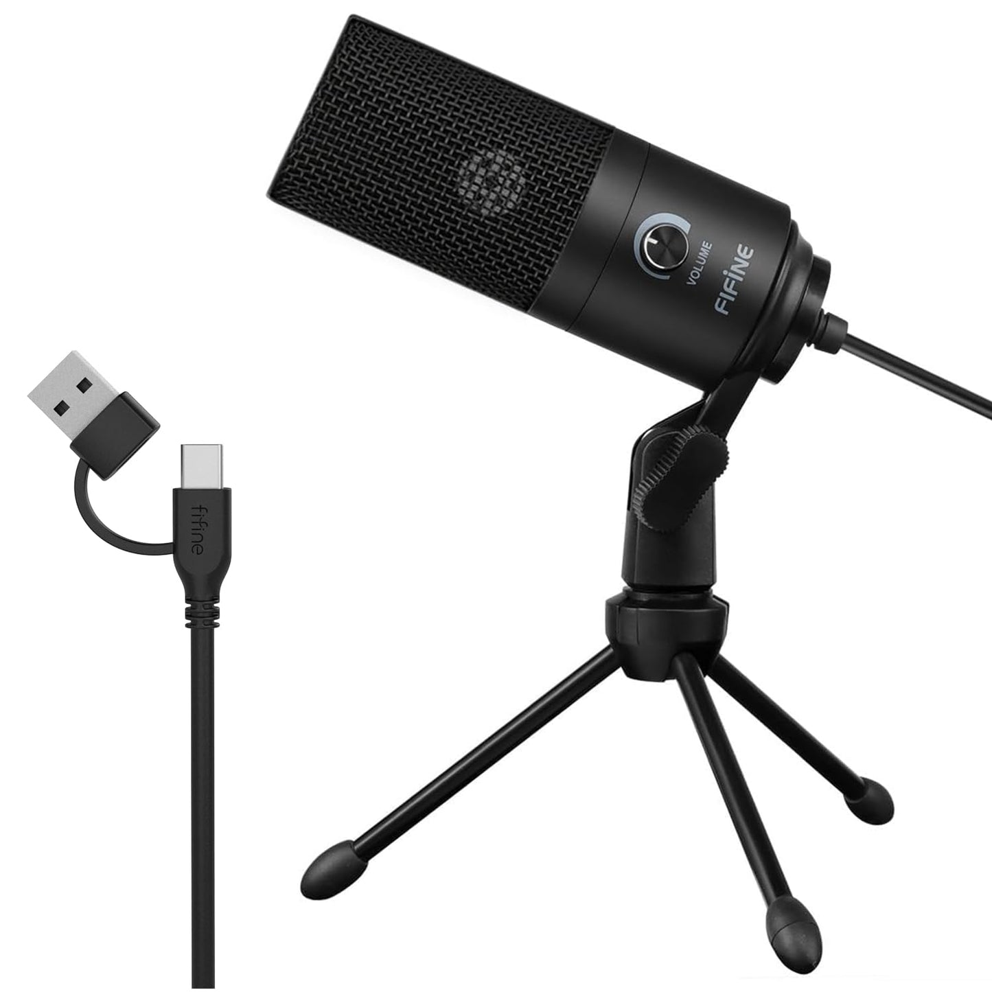 Fifine USB Microphone for PC Computer, Recording Condenser Mic for Laptop MAC/Windows for Vocals,Voice Overs,Streaming Broadcast, Music, YouTube Videos-K669B