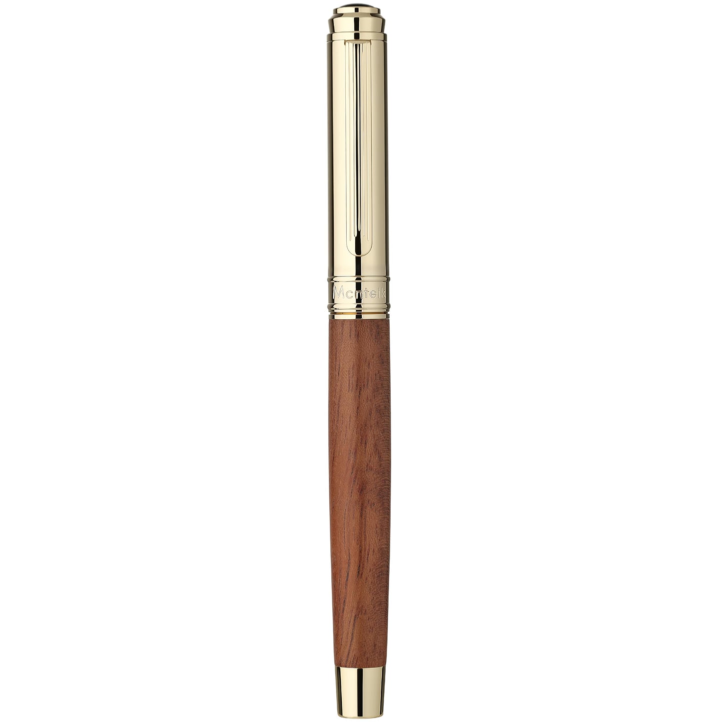 MCNTEIK 316 Luxury Journaling Pen, Nice Natural Wood for Writing, 24K Gold Accents, Schmidt refill, Fancy Rollerball, Gift Set for Men&Women, Executive&Professional Christmas Office, Pens-Rosewood