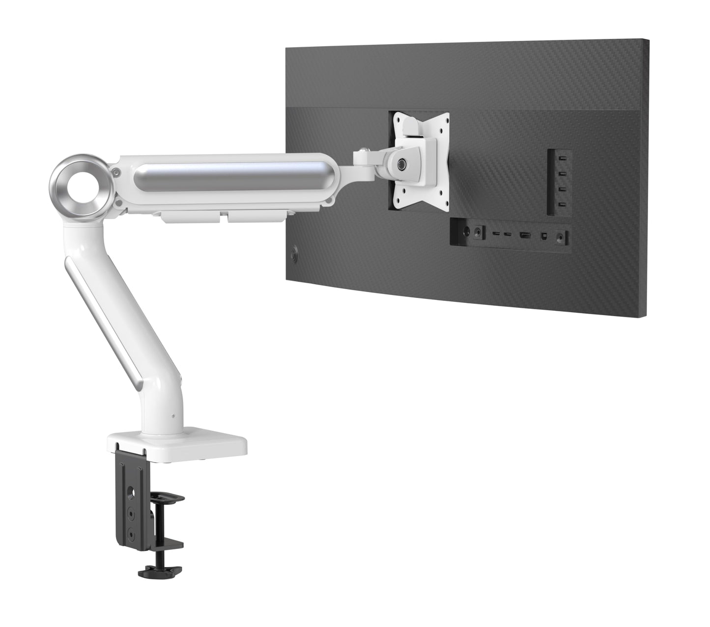 SHOPPINGALL Heavy Duty Monitor Mount for 13 to 35 inch VESA Compatible Screen, Pneumatic Gas Spring Arm Supports up to 26.5lbs - SA-GE61U-White