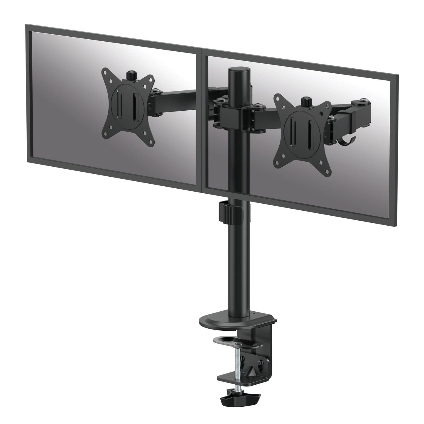 Fellowes Everyday Adjustable Dual Monitor Arm – Holds Two Screens up to 32" (inch) Weighing 19.84 lbs Each, Tilt, Swivel, Rotate, VESA 75/100, Clamp or Grommet Mount, Cable Management