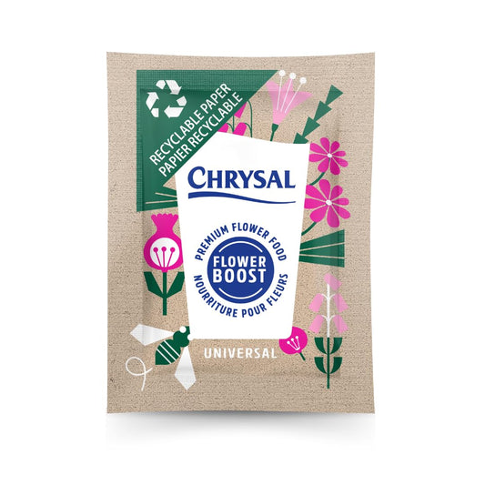 Chrysal 200CT Recyclable Paper Flower Bags /QT Flower Supplies for Fresh Flowers, Increase Pot Life - Flower Arrangement Supplies, Ideal Florist Supplies