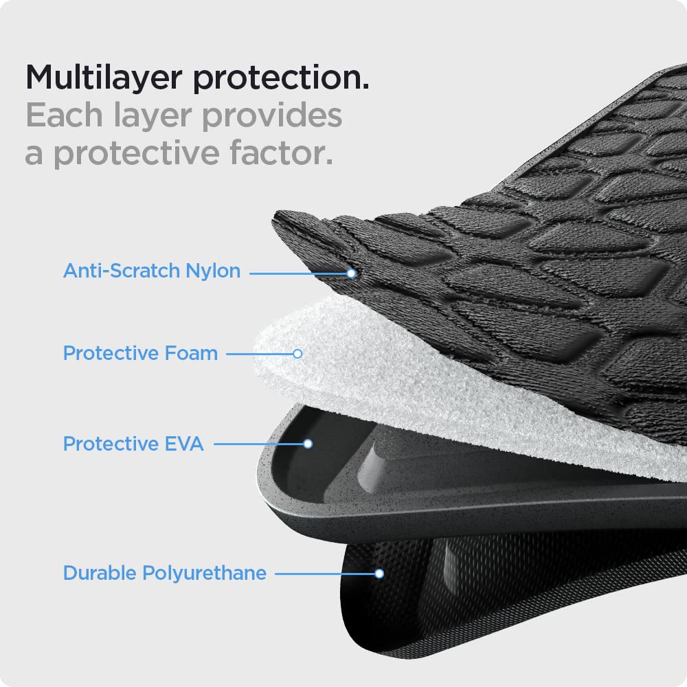Spigen Rugged Armor Hard Shell Laptop Sleeve Pouch Compatible with 13-inch New MacBook Neo/Air M5 (2026), M4/A3240 2025, M3/A3113, M2/A2681 M1/A2337 A2179 A1932 M2/M1 A2338,13-14 inch laptops - Black