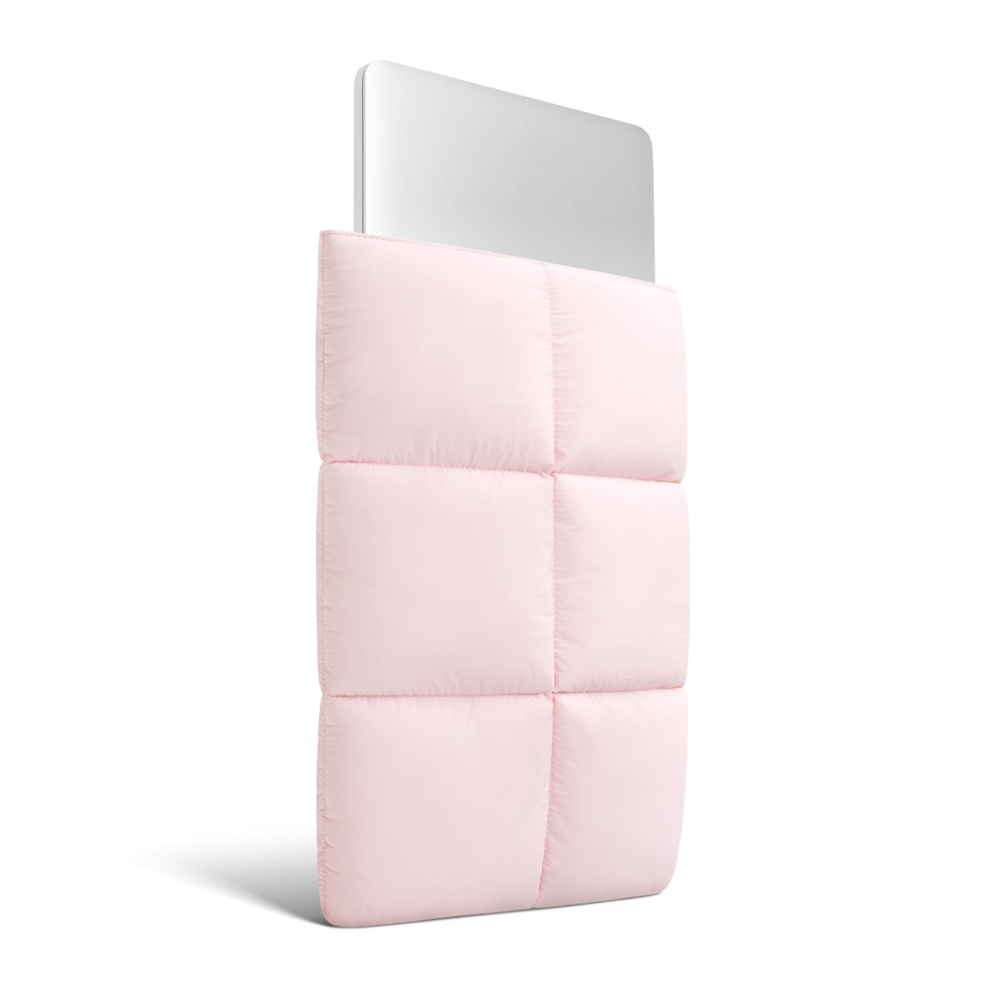 Comfyable Puffy Laptop Sleeve 13 Inch 14 Inch, Quilted Puffer Laptop Carrying Case for Women, Pillow Case Compatible with MacBook Air/Pro M5 M4 M3 M2 Pro/Max 2026, 13" MacBook Neo A18, Light Pink