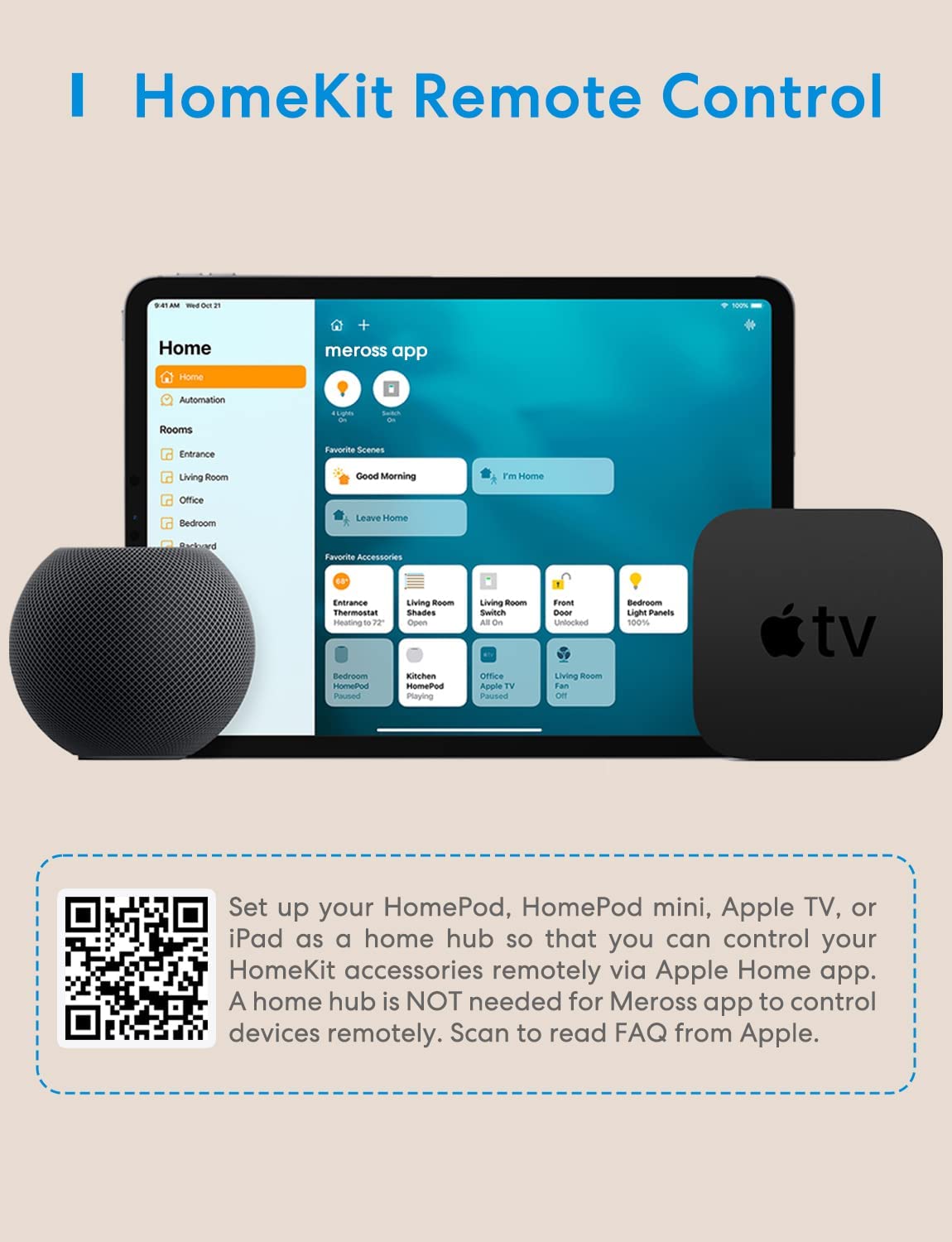 meross Smart Plug, 15A & Reliable WiFi Outlet Works with Alexa, Google Home, Apple HomeKit and SmartThings, Voice & Remote Control, Timer Function, No Hub Needed, 2 Pack