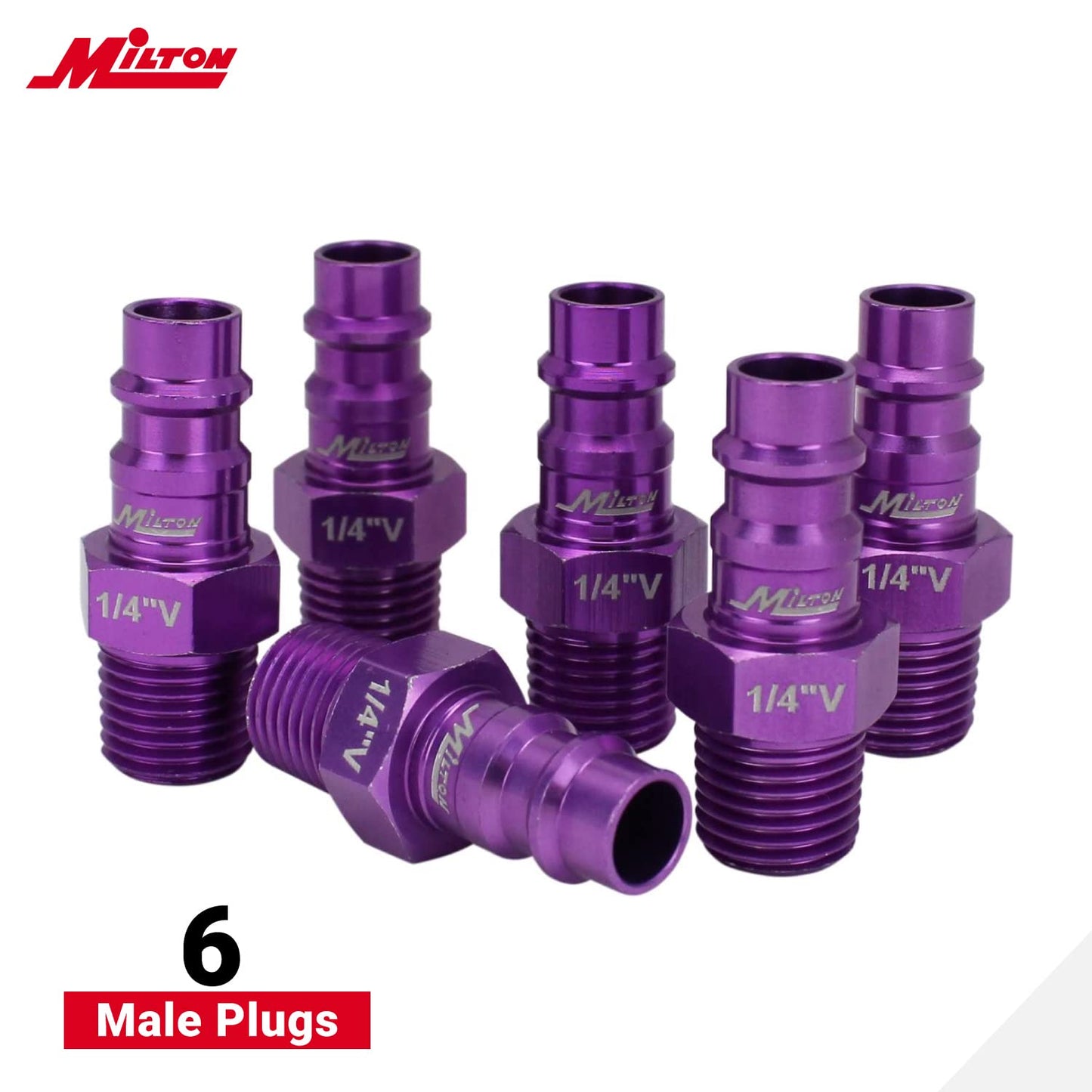 ColorFit by Milton HIGHFLOWPRO S-314VKIT Coupler & Plug Kit - (V-Style, Purple) - 1/4" NPT, (14-Piece)