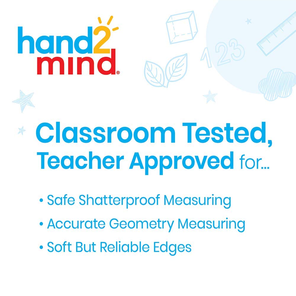 hand2mind Safe-T Compass for Kids Math, Test Taker Compass, 10 in. Diameter Blue Compasses, Safety Compass for Drawing, Safety Kids School Supplies, Homeschool Supplies (Set of 12)