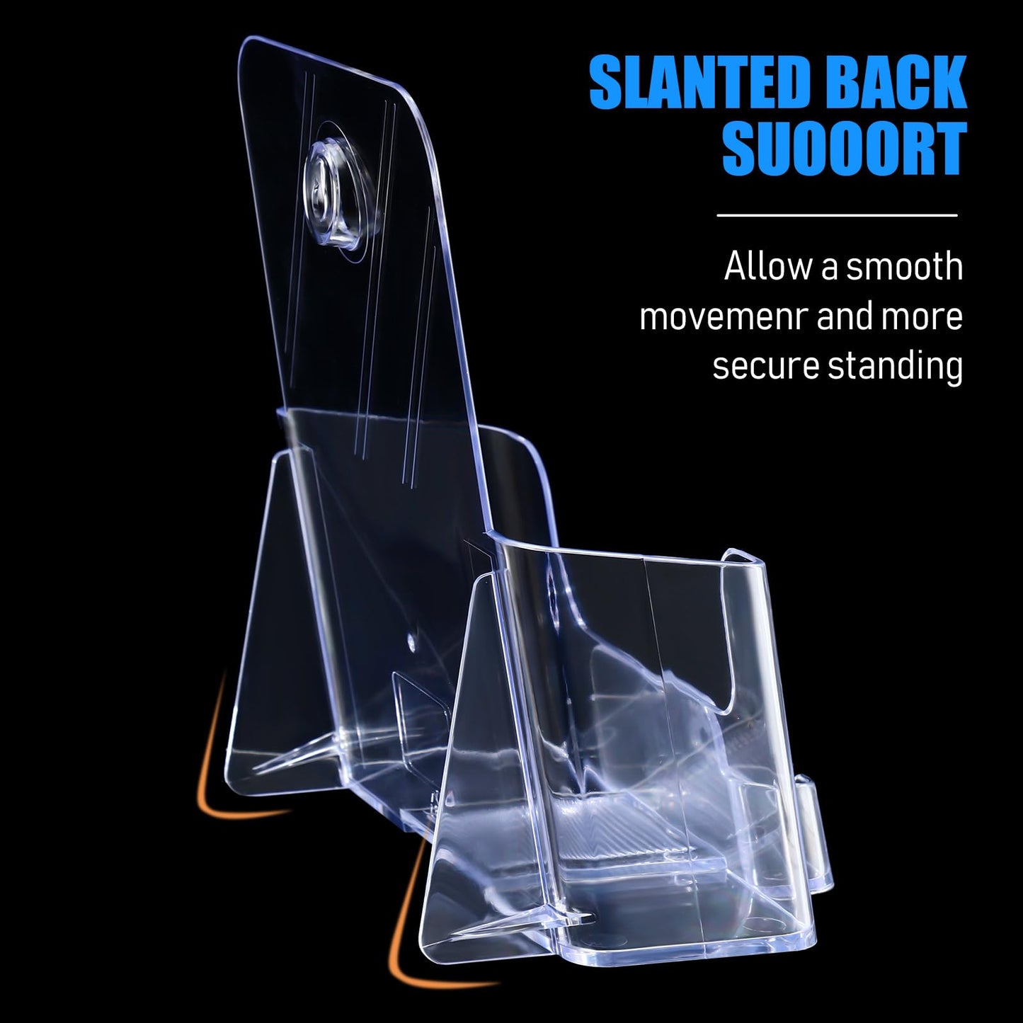 Remerry 2 Set 6.5 Inch Acrylic Brochure Holder with Business Card Pocket, Wide Bifold Clear Brochure Display Stand Flyer Holder for Pamphlet Literature Magazine Booklet, Desk or Wall Mount Display