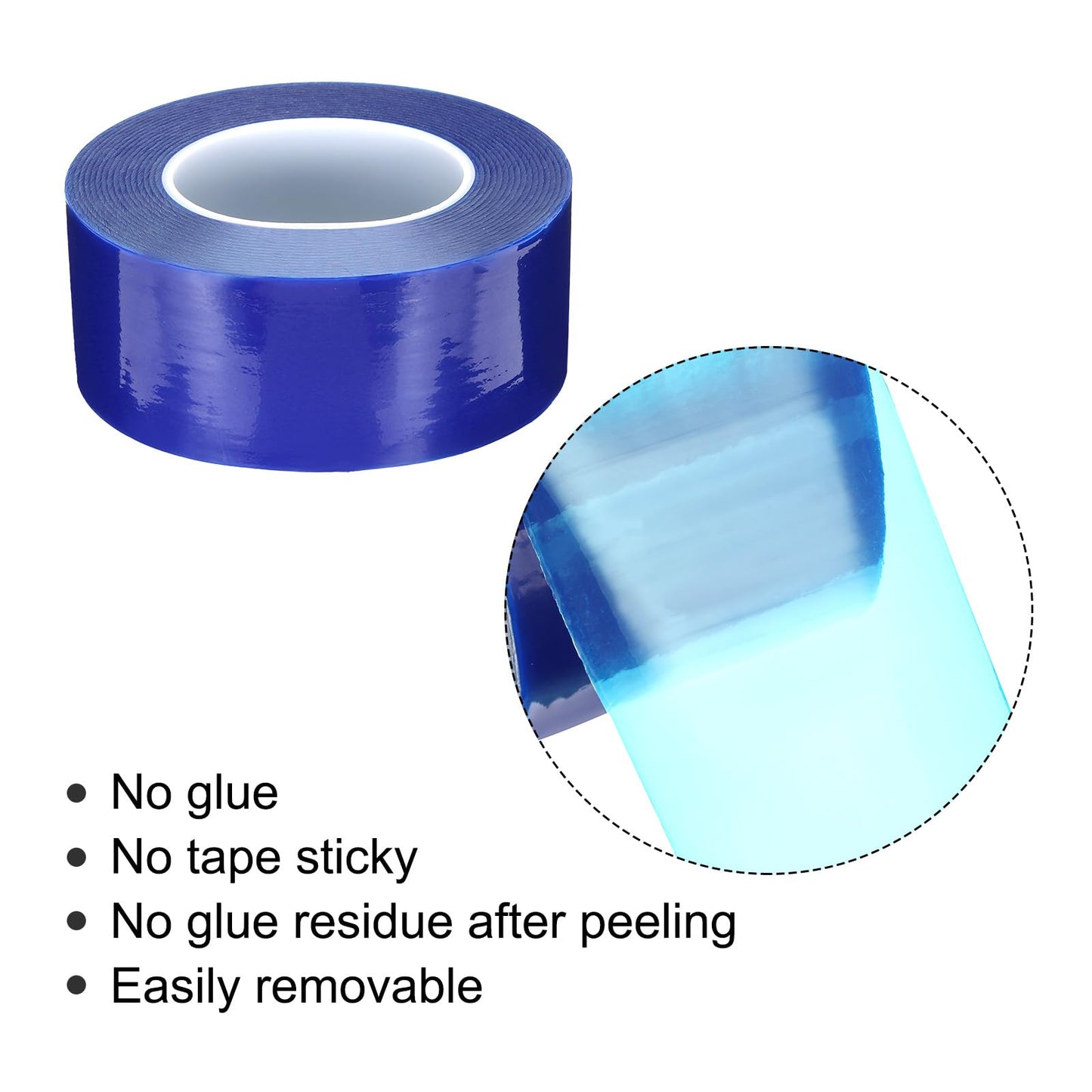 MECCANIXITY Removable Protective Film Tape, 2.36 Inch x 656 Ft Surface Protective Scratch Film Tape Roll for Furniture, Electrical Appliances, Blue