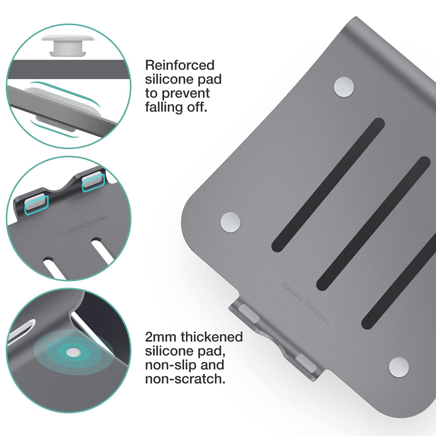 Bestand Laptop Stand Aluminum Cooling Computer Stand Holder for Apple MacBook Air Pro 11-16" Notebooks
