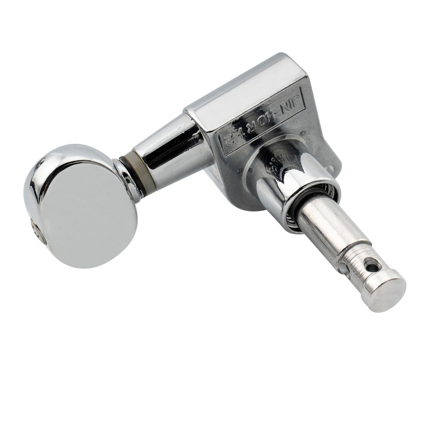 Wilkinson 6-in-line E-Z-LOK Mini Oval Button Guitar Tuners Machine Heads Tuning Pegs Keys Set for Fender Strat/Tele Electric Guitar, Chrome
