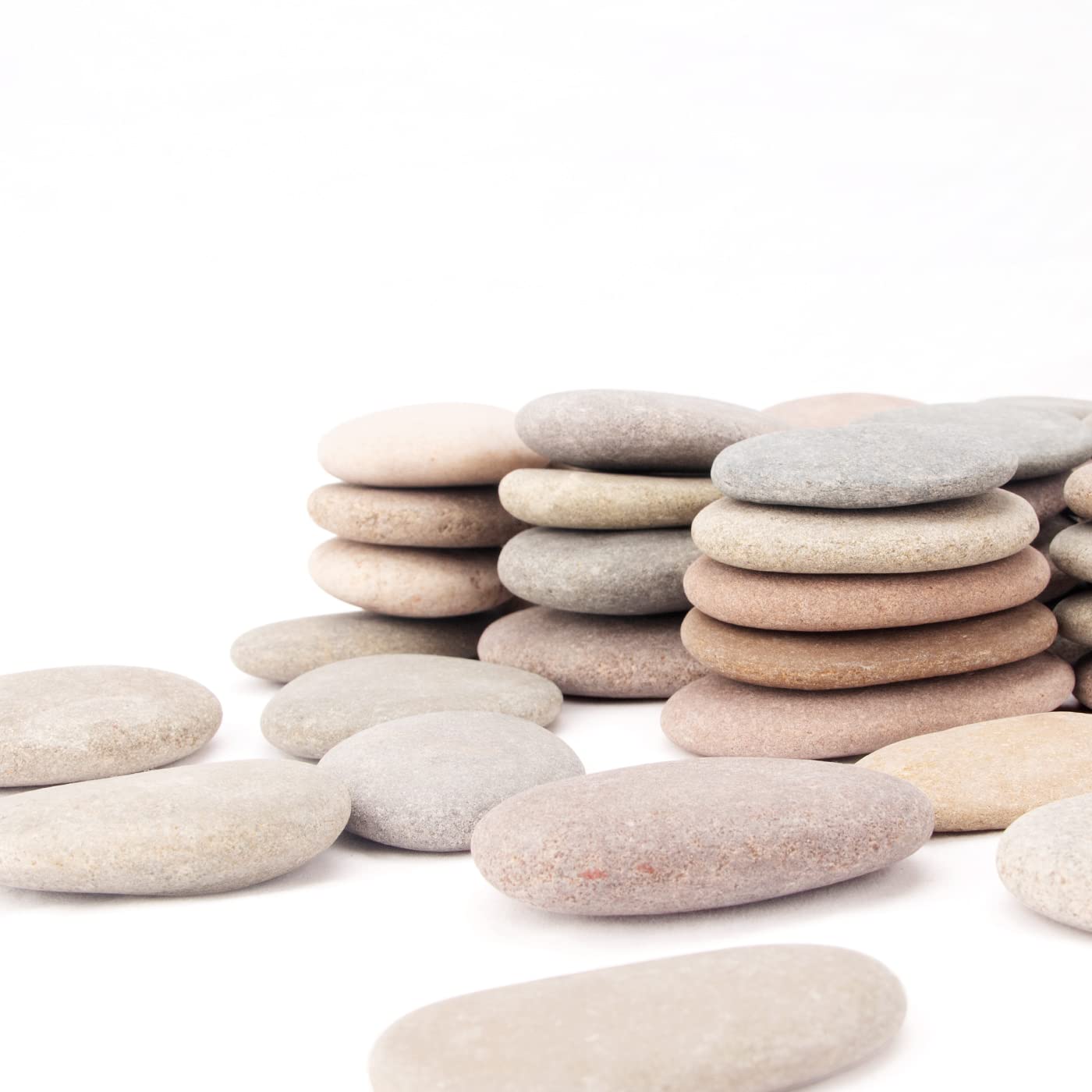 CFKJ [About 98 PCS - 103 PCS](18.1 Pounds) Painting Rocks,2.23""-3.68"" River Rocks,Flat Stones2