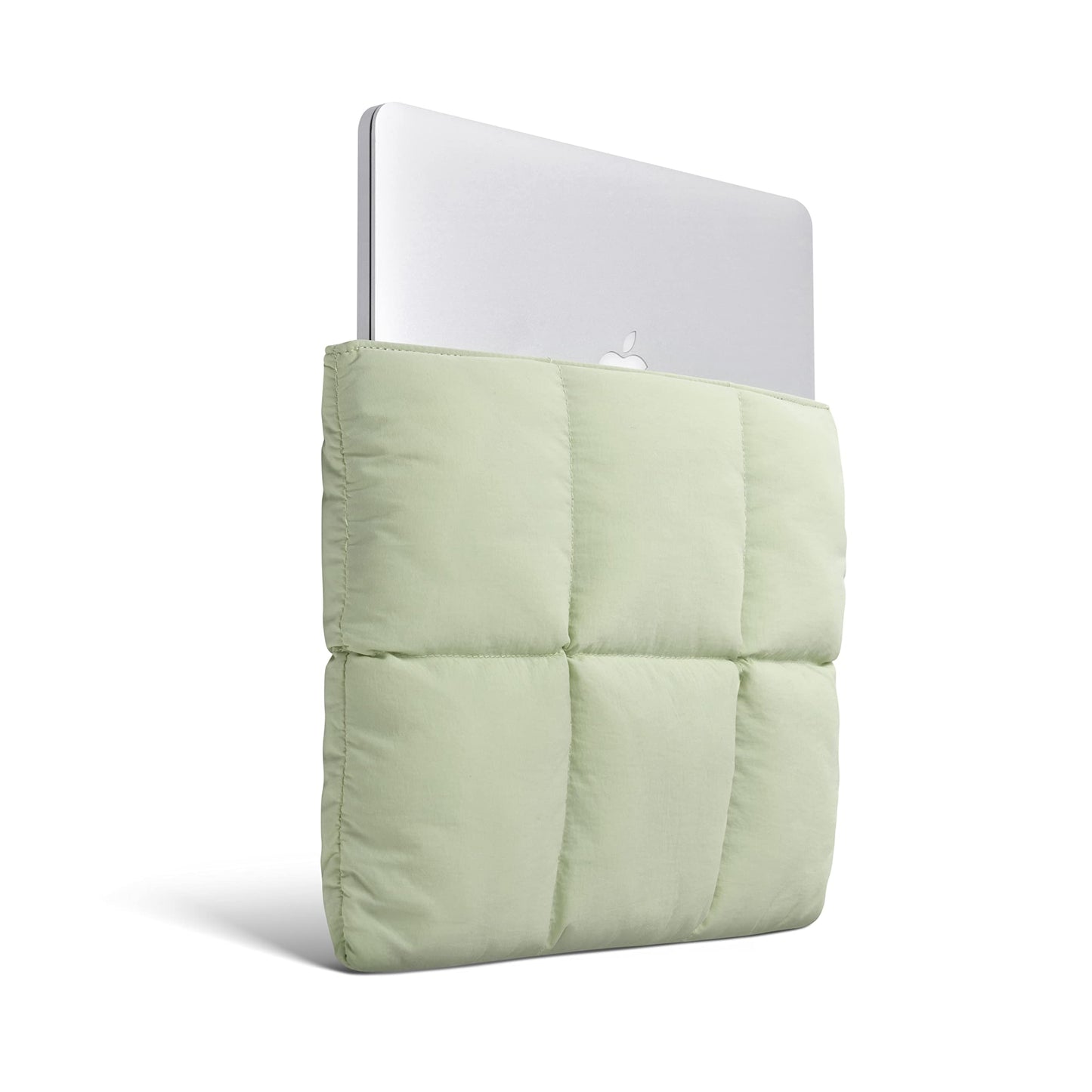 Comfyable Puffy Laptop Sleeve 15 Inch 16 Inch, Quilted Puffer Laptop Carrying Case, Pillow Pouch Compatible for MacBook Air 15 in M4 2025 & MacBook Pro 16 in M4 2024, Sage