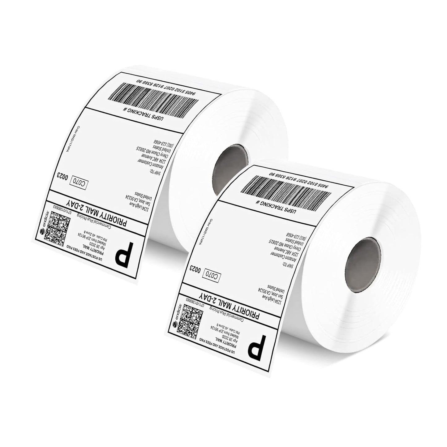 MUNBYN 4x6 Direct Thermal Roll Shipping Labels 1000 Pics for Address Mailing Postage USPS UPS FedEx Amazon Canada Post Shipping Labels, Commercial Grade 1000 Labels/2 Rolls