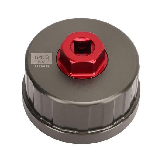 Oil Filter Wrench, KIMISS Professional 64.3mm Filter Wrench with 14 Flute, Filter Socket Tool for for Tacoma for for, Automotive Maintenance Equipment