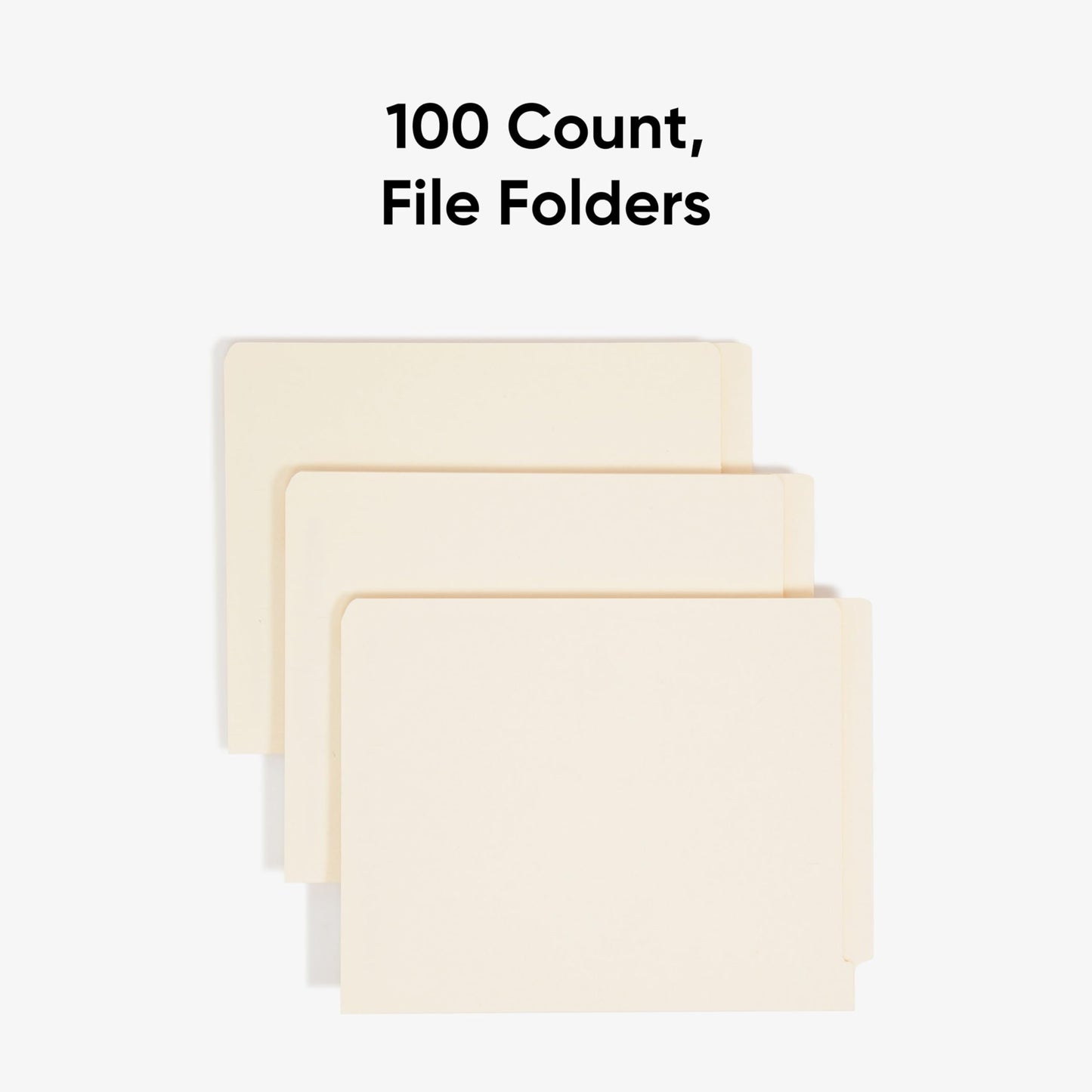 Smead Shelf-Master® End Tab File Folders, 100 Count, Manila, Reinforced Straight-Cut Tabs, Letter Size (24110)