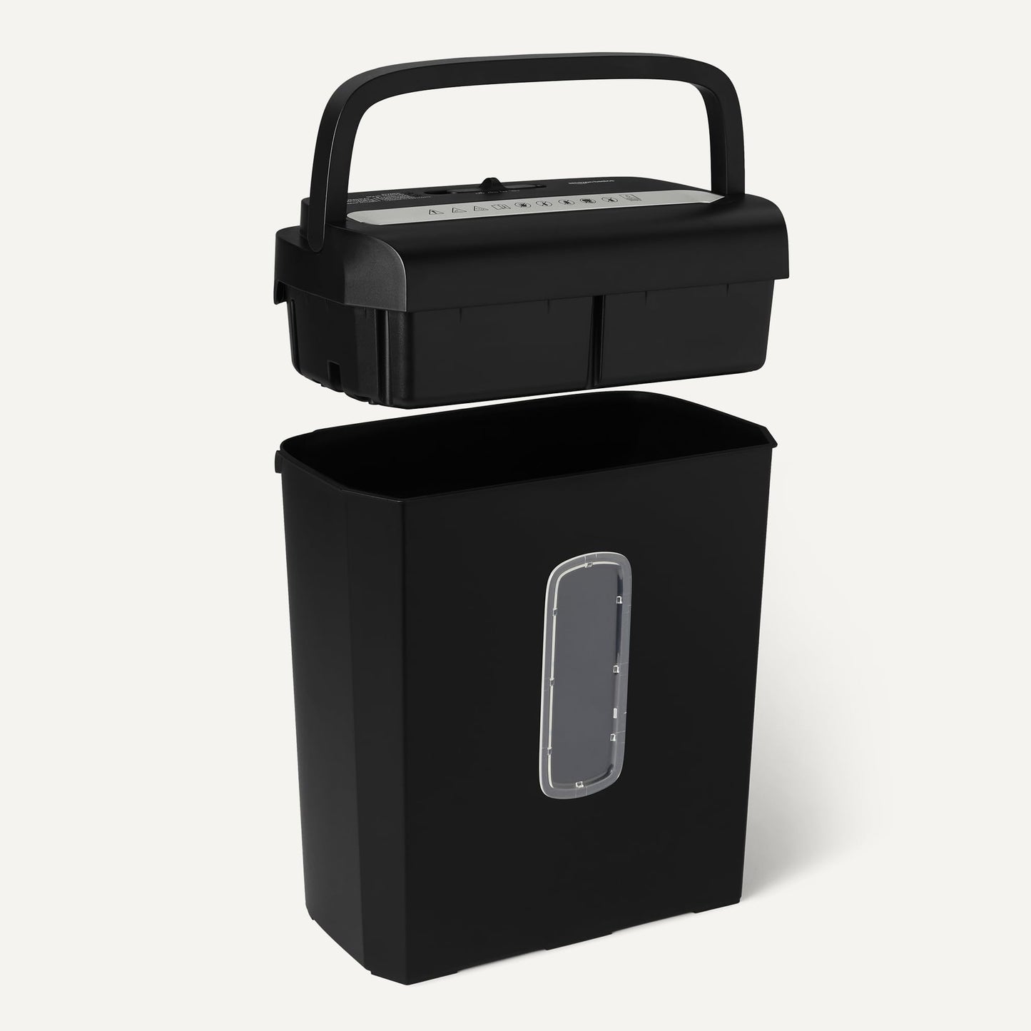 Amazon Basics 6-Sheet High Security Micro Cut Paper Shredder and Credit Card Shredder, 3.7 Gallon, Black