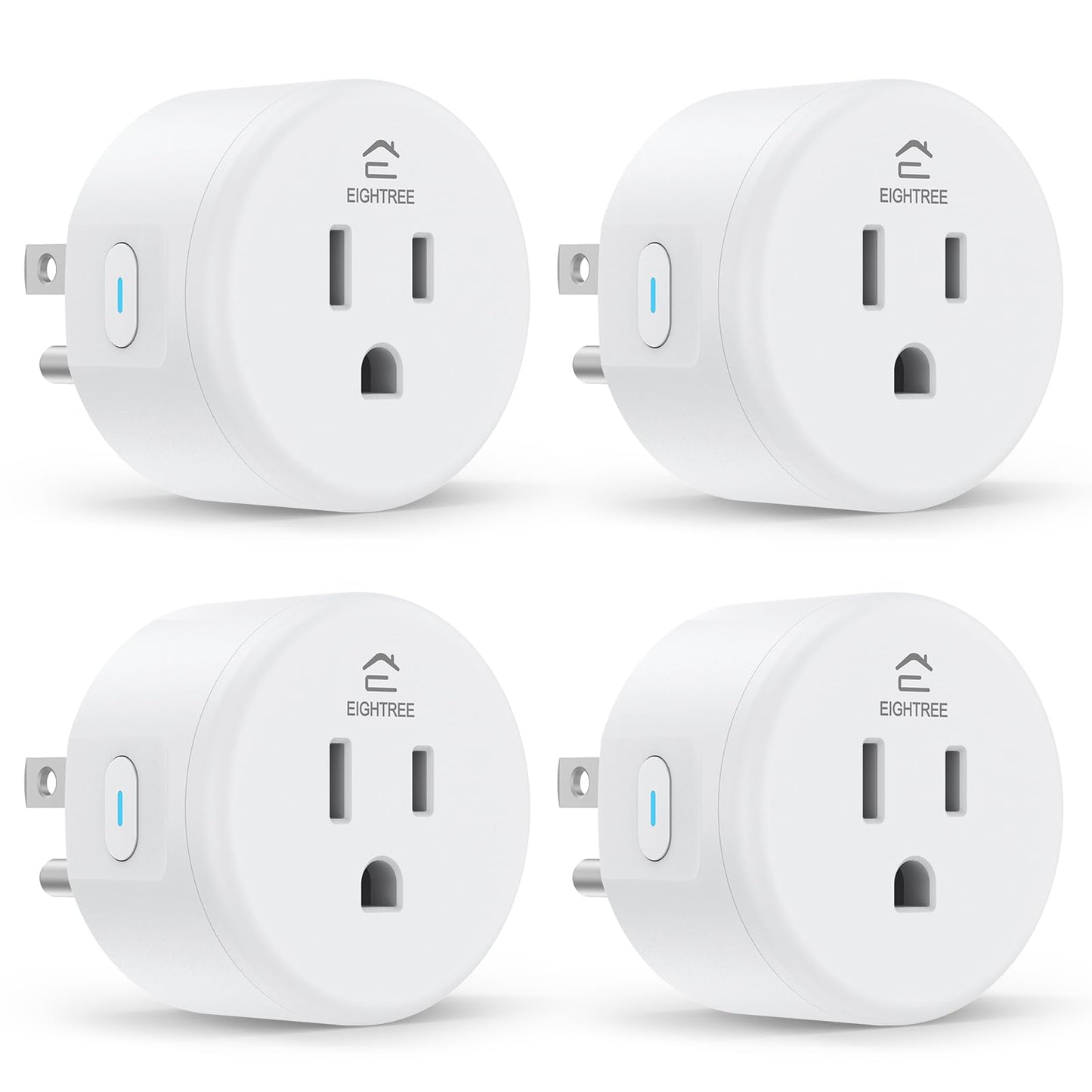 EIGHTREE Smart Plug, Mini Wi-Fi Plug That Works with Alexa & Google Home, Compatible with SmartThings, Smart Socket with Remote Control & Timer Function, 2.4Ghz Wi-Fi Only, No Hub Required