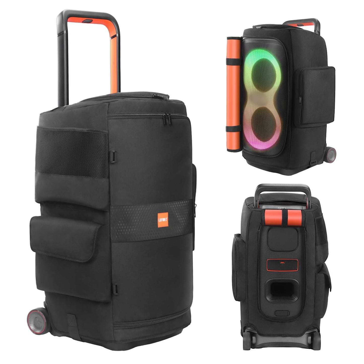 Speaker Case Compatible with JBL PartyBox 520,Bottomless Speaker Dust Cover Storage Bag Fits for JBL PartyBox 520 for Outdoor Travel,Portable Cover Only(Without Wheels and Pull Rod)