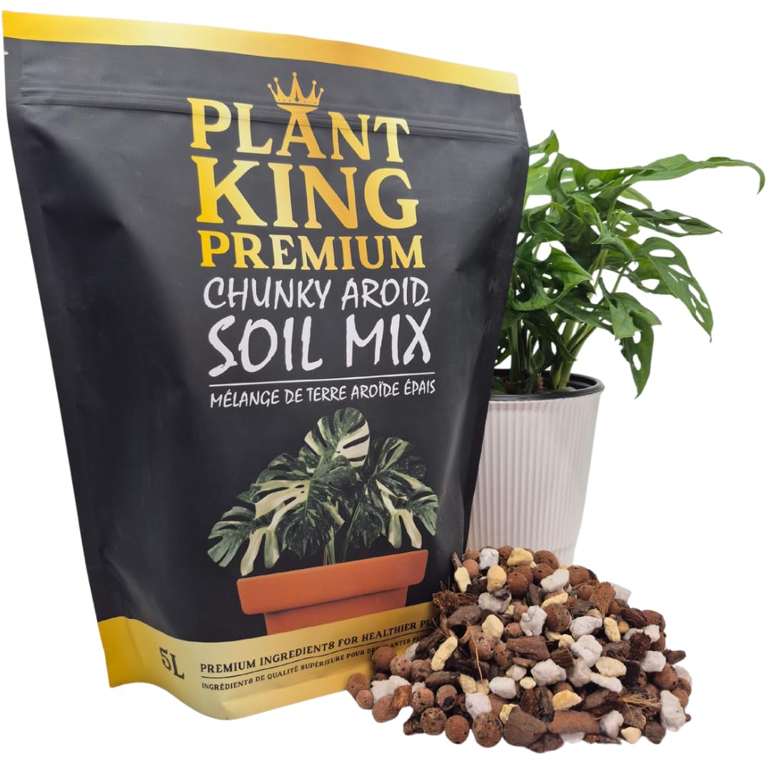 Aroid Potting Mix – Chunky Fast-Draining Houseplant Soil with Pine Bark, Coco Chunks & LECA for Monstera, Anthurium, Philodendron, Pothos, Rhaphidophora & Syngonium