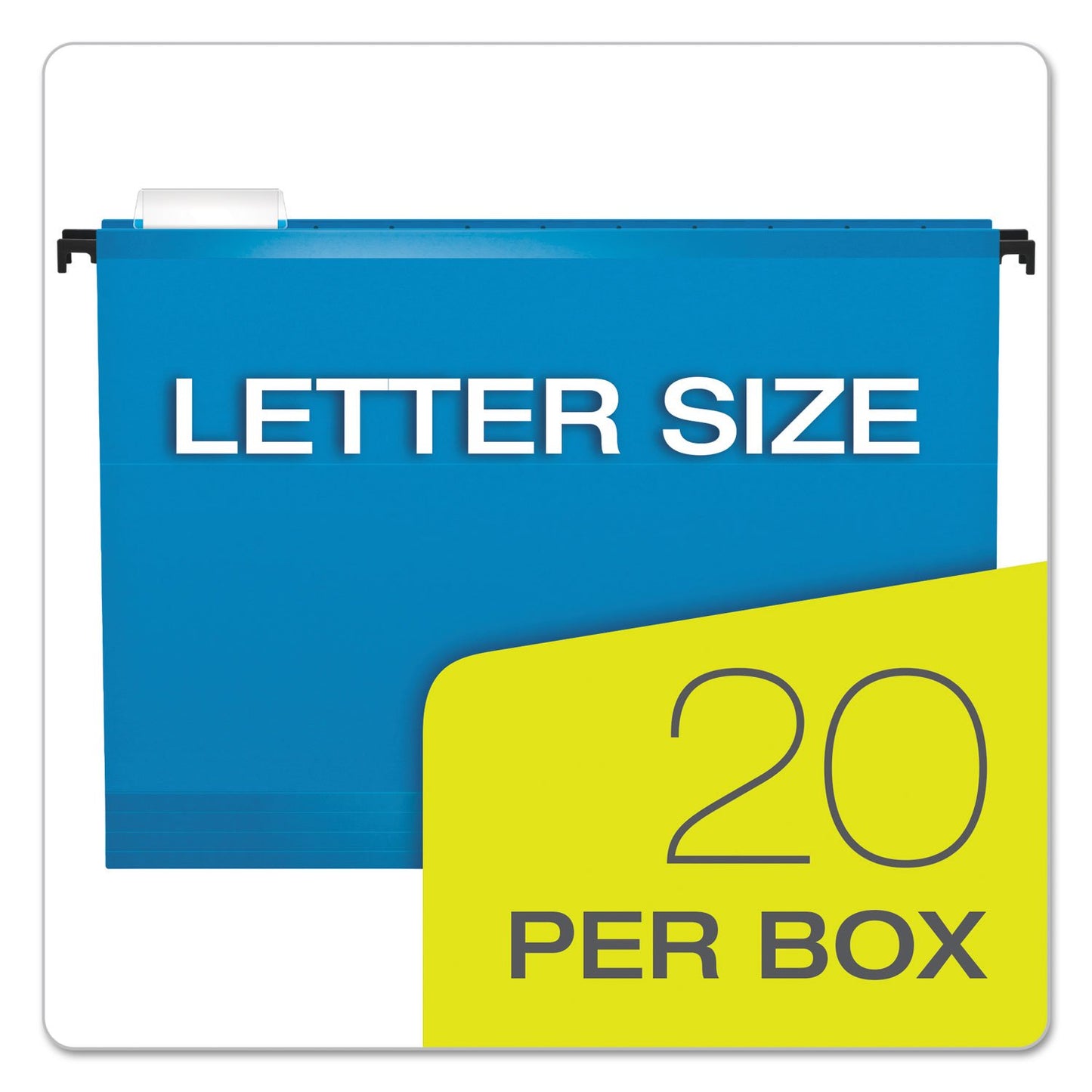 Pendaflex Surehook Reinforced Hanging File Folders, Letter Size, Blue, 20 Per Box (6152 1/5 BLU)