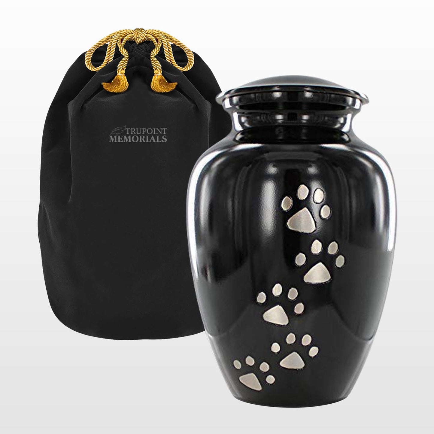 Trupoint Memorials Pet Urn for Dogs and Cats Ashes - A Loving Resting Place for Your Special Pet, Cat and Dog Urns for Ashes, Pet Cremation Urns - Black, Small Pets up to 8 Kg