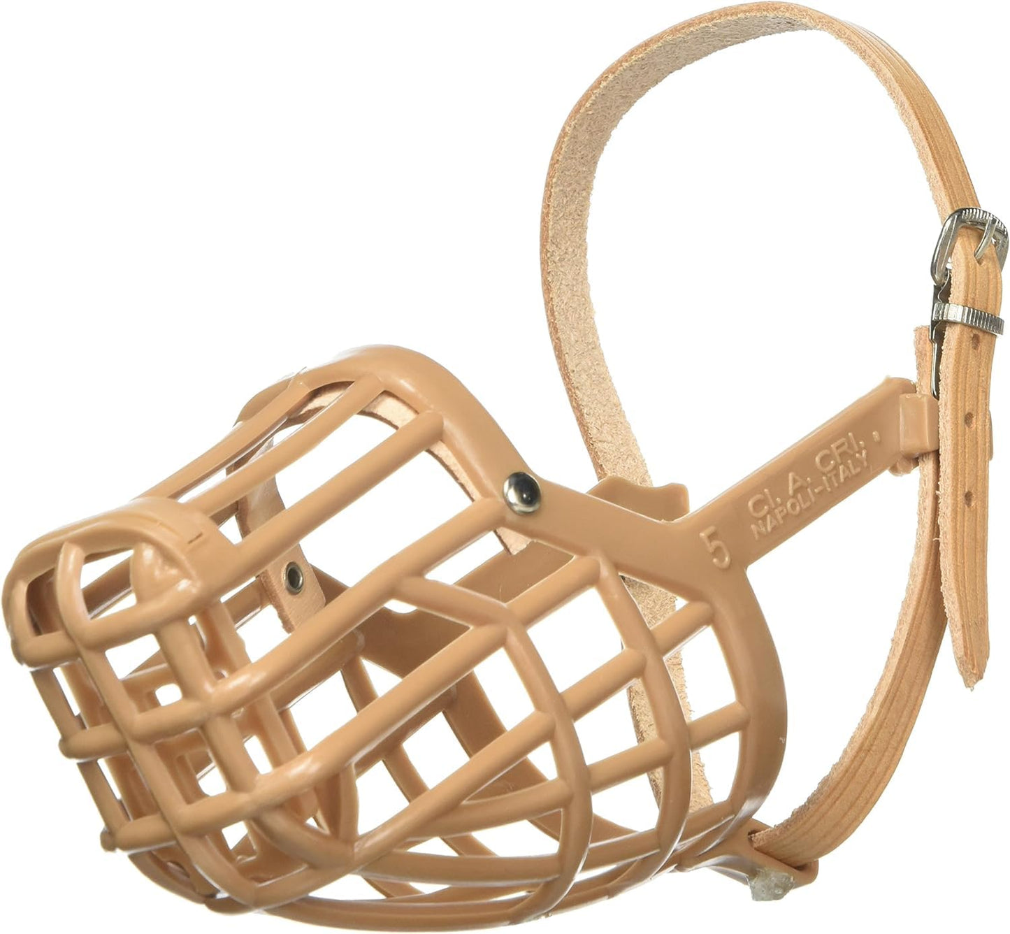 OmniPet M180-8 Italian Basket Dog Muzzle, Size 8, Tan