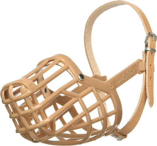 OmniPet M180-8 Italian Basket Dog Muzzle, Size 8, Tan