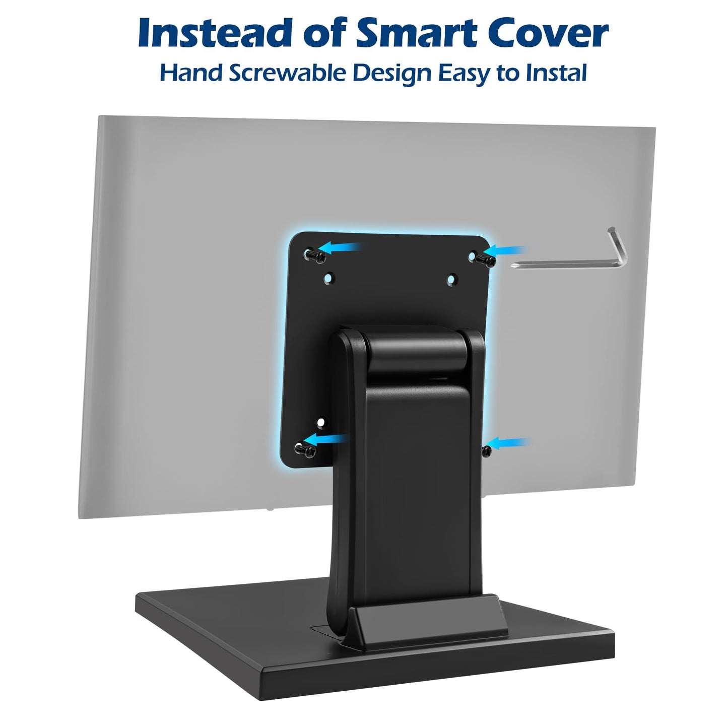 WEARSON Touch PC Monitor Stand - For All-in-one PC,Kiosk,AIO VESA 75&100mm Monitor Base Adjustable Folding Flat