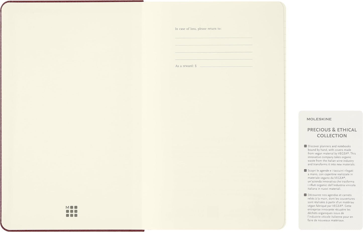 Moleskine Limited Edition Year of the Horse 2026 Precious & Ethical Vegea Notebook in Gift box, Soft Cover, Large (5" x 8.25") Ruled/Lined, Autumn Red, 176 pages