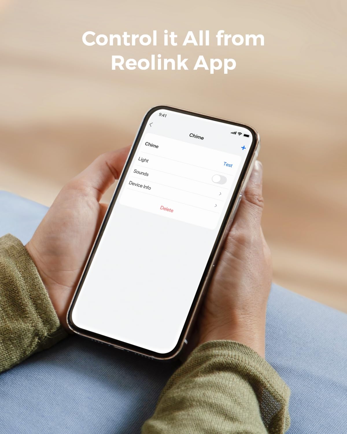 Reolink Chime (Add-on Accessory), ONLY for Reolink Video Doorbell V2, Plug-in Indoor Doorbell Chime, App Remote Control, Adjustable Ringtones & Volume, Easy Plug & Play