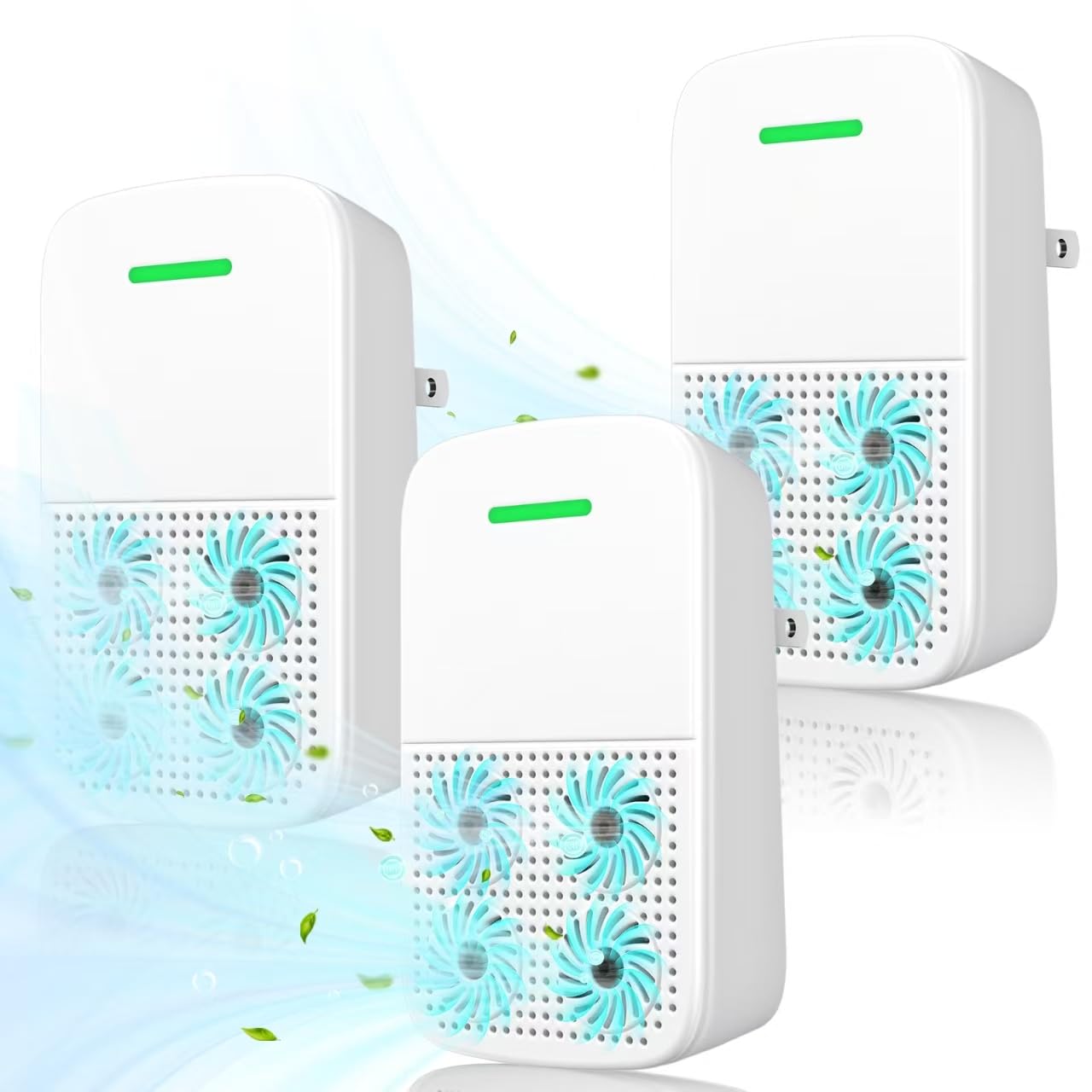 Plug In Air Purifier (3 Pack), Air Ionizers for Home, Air Freshener for Pet Odor, Kitchen Odor, Dust, Smoke Smell
