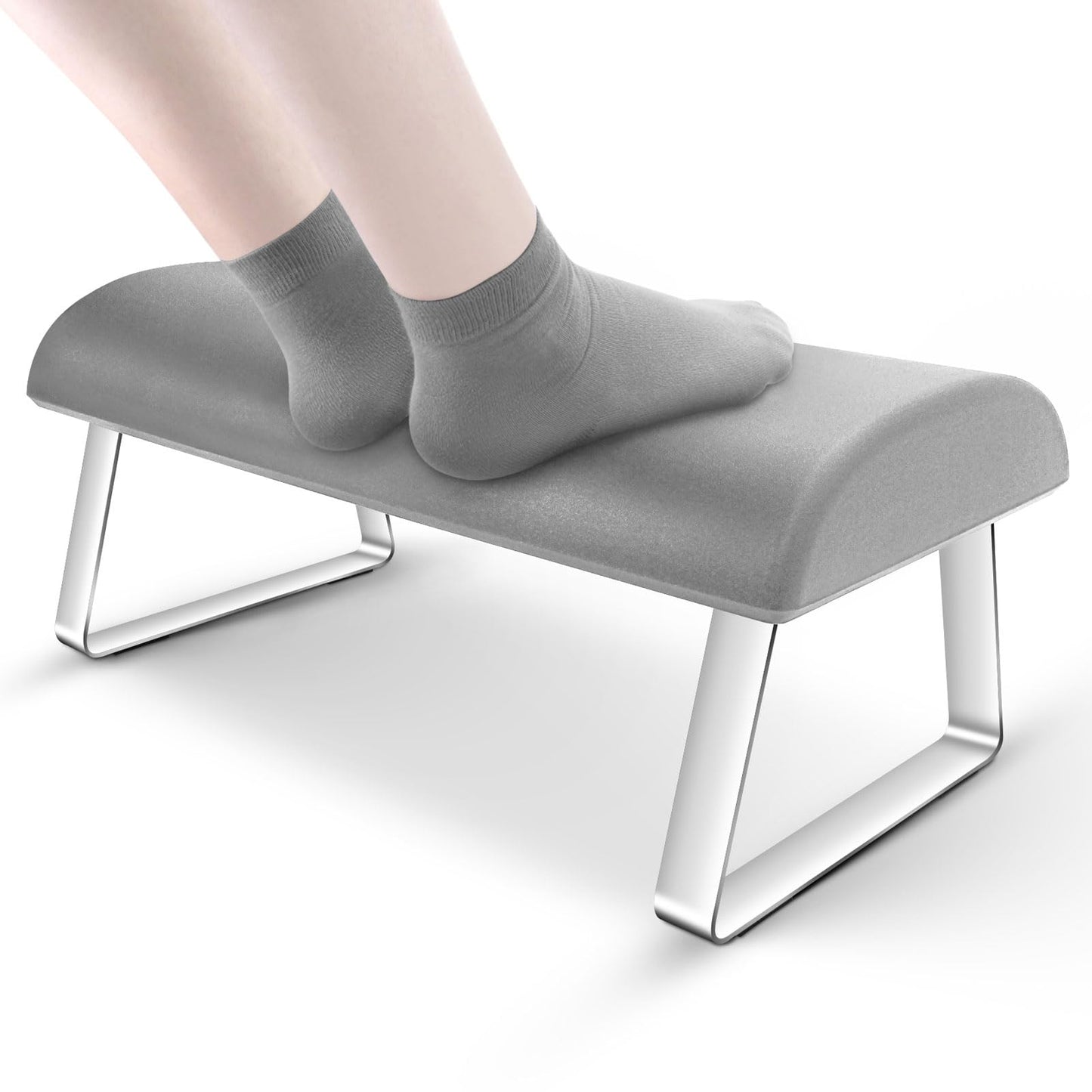 Foot Rest Under Desk, Waterproof Self-Skinning Foam Under Desk Foot Rest Ergonomic Foot Stool for Office Home Use, Soft and Comfortable (Gray)