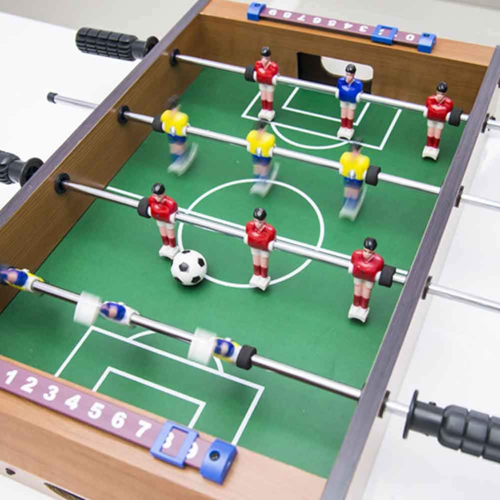 Saycker Table Foosball, Mini Football Table Soccer Tabletops Wood Football Table Top w/Footballs, Game Accessories for Adults Family Night Parties Entertainment
