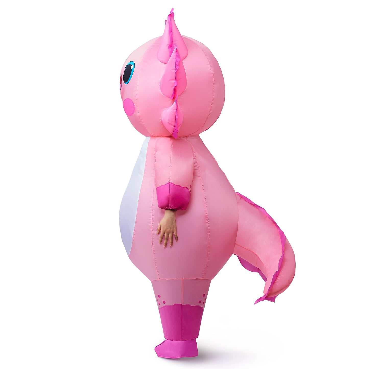 Spooktacular Creations Kids Inflatable Costume, Full Body Pink Axolotl Air Blow Up Halloween Costumes