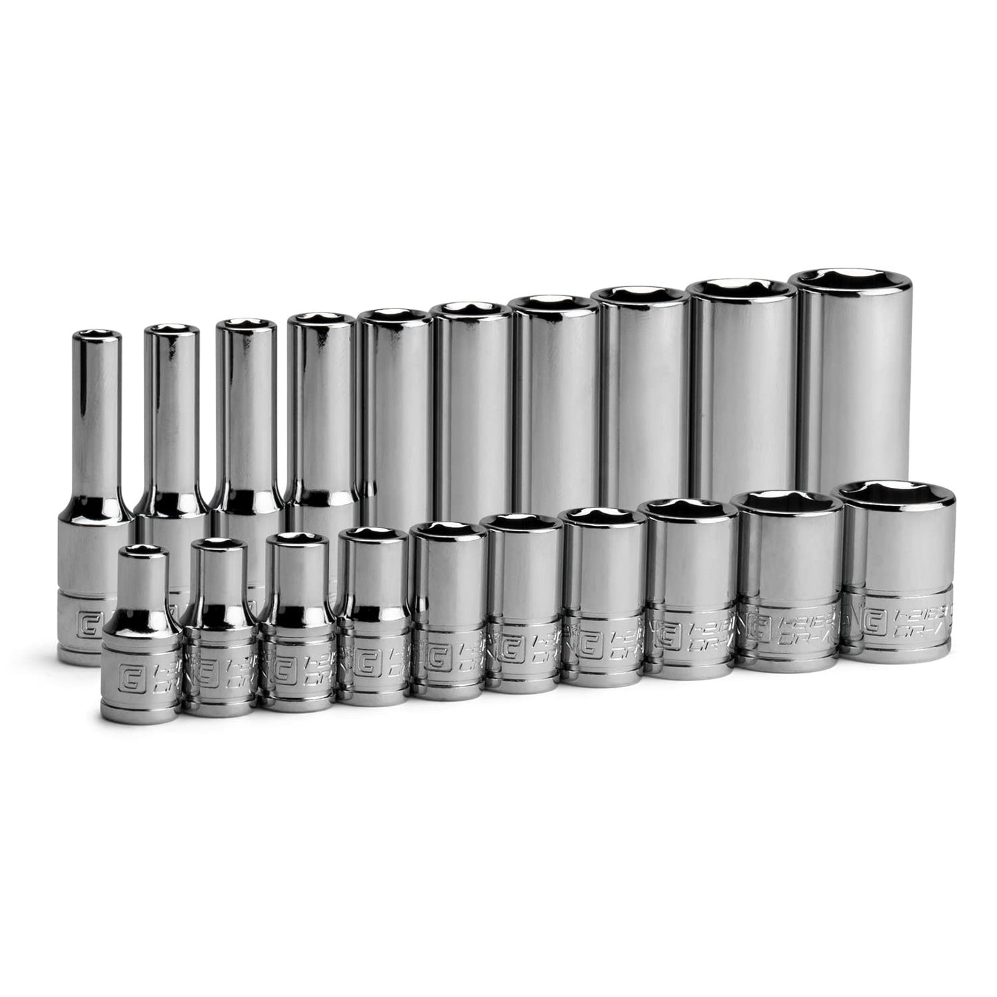 Capri Tools 1/4 in. Drive 6-Point Socket Set (Shallow & Deep Set / 3/16-9/16 in.)