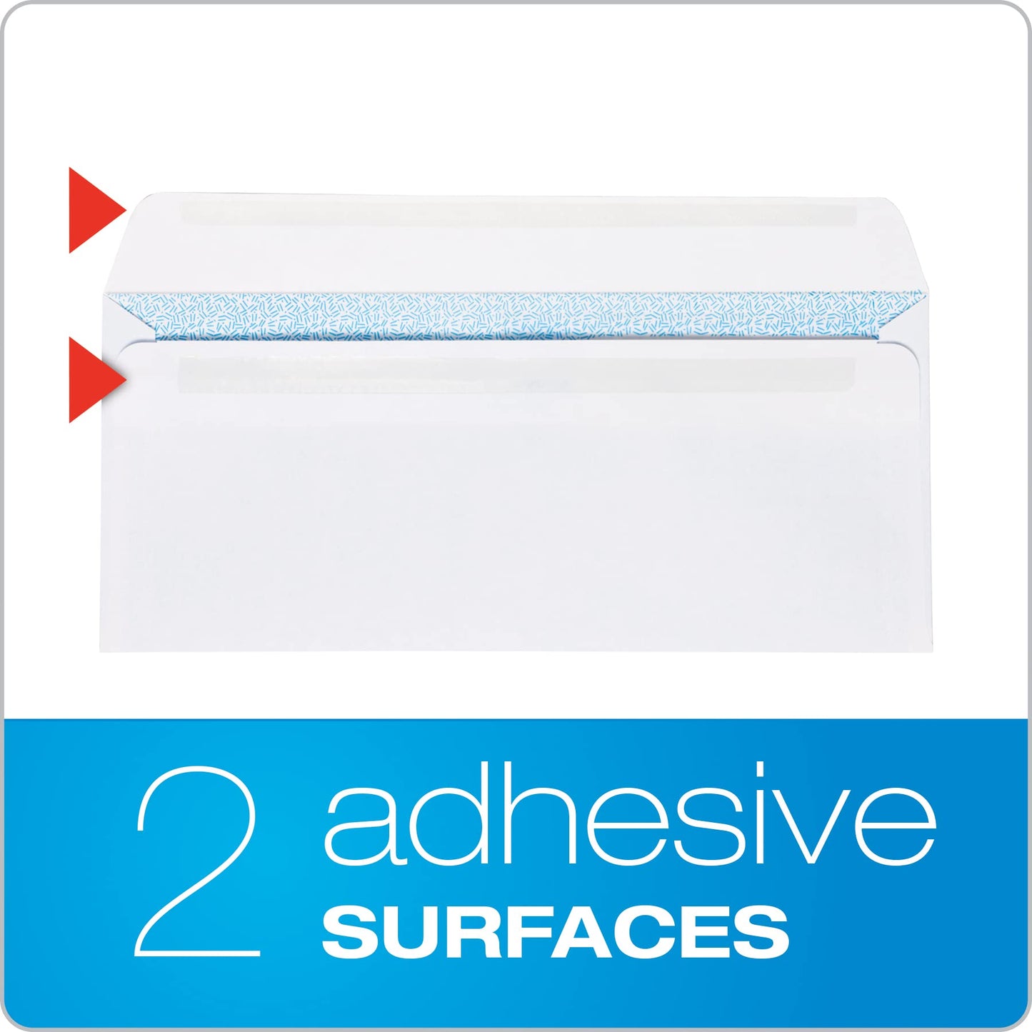 Columbian Envelopes, #10 Double Window Security, Redi-Seal Self-Seal, White, 4-1/8" x 9-1/2", Security-Tinted Interior, 500 Per Box, for Business Statements and Invoices