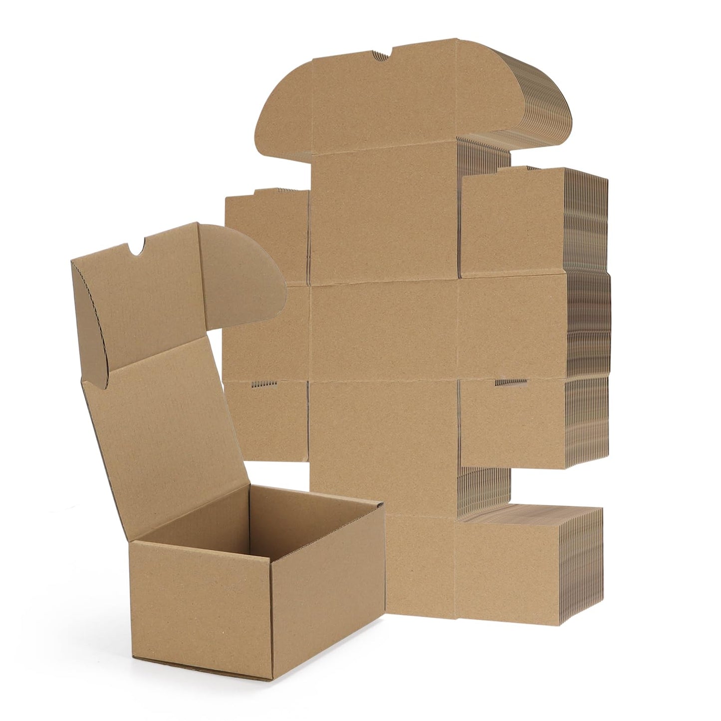 RLAVBL 6x4x3 Small Shipping Boxes Set of 40, Brown Corrugated Cardboard Mailer Box for Packing, Mailing, Business