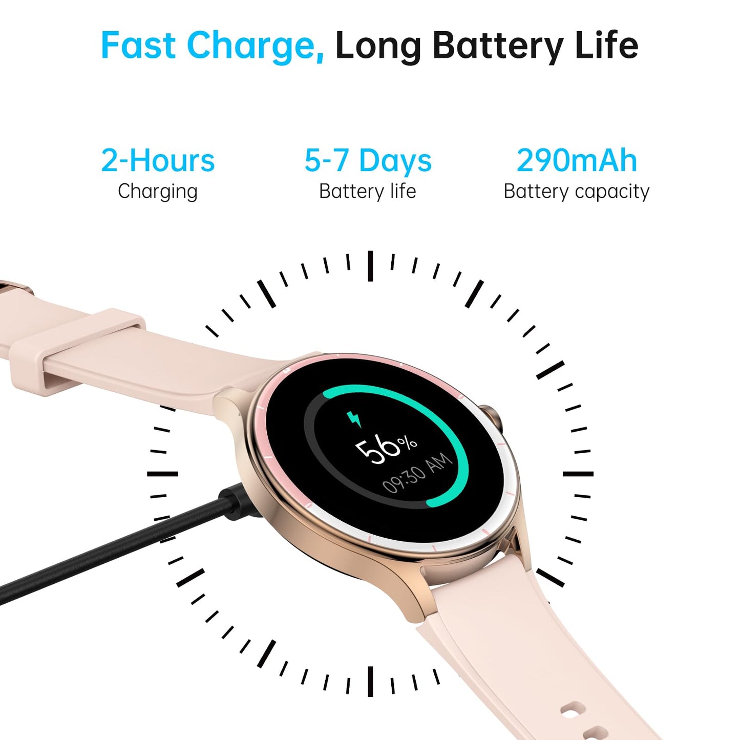 Smart Watch for Men Women, 1.27" HD Touchscreen Fitness Tracker, Bluetooth Calling, 100+ Sports Modes, Heart Rate Sleep Monitor, DIY Dial, IP68 Waterproof, Compatible with Android & iOS