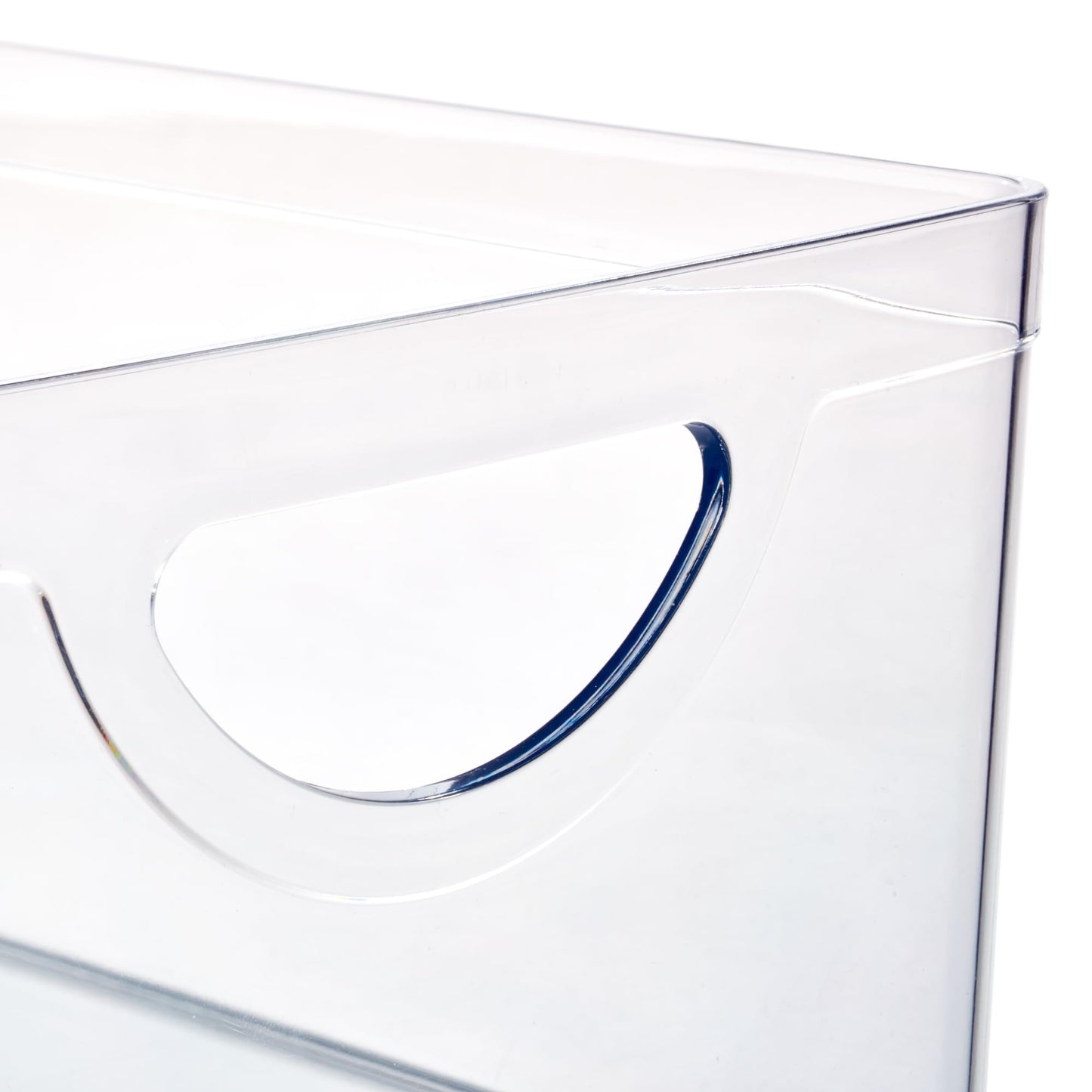 iDesign Stackable Open-Front Storage Bins with Handles for Kitchen and Pantry - Set of 4 - Clear